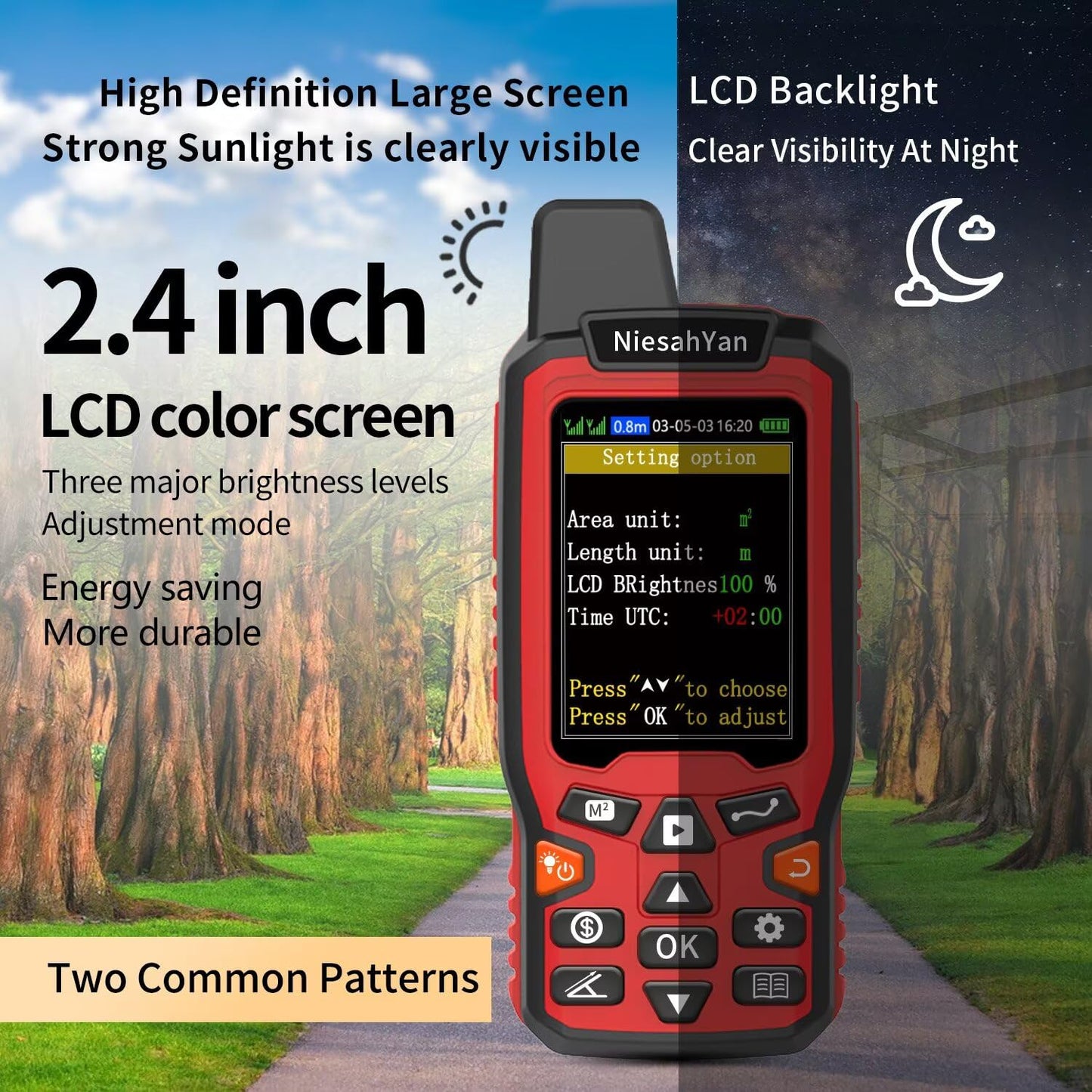 ZL180 Handheld GPS for Surveying, High Precision Rugged Land Surveying Equipment for Ranches, Garden, Farmland and Parking Area Distance Measuring