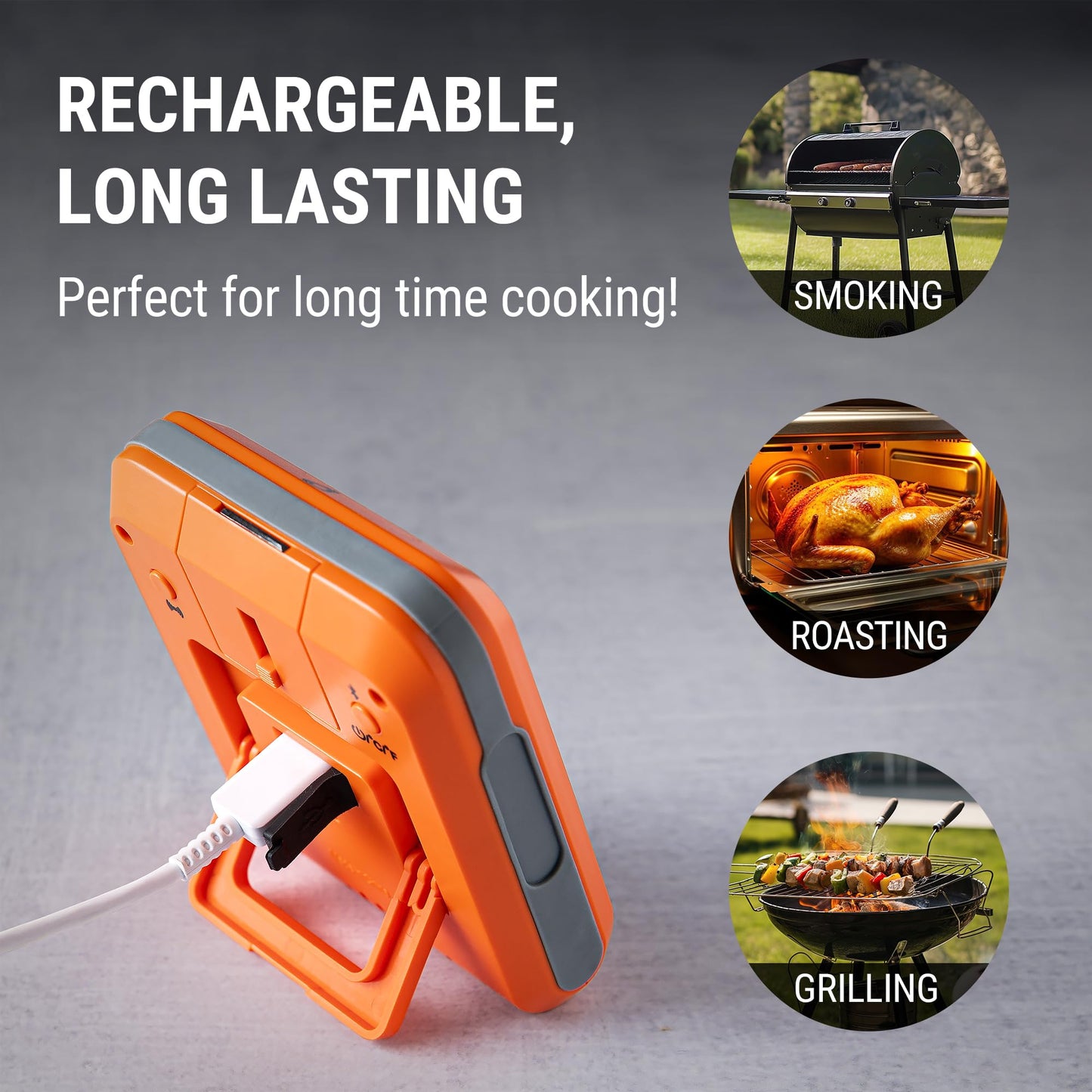 ThermoPro Wireless Meat Thermometer of 650FT, Bluetooth Meat Thermometer for Smoker Oven, Grill Thermometer with Dual Probes, Smart Rechargeable BBQ Thermometer for Cooking Turkey Fish Beef