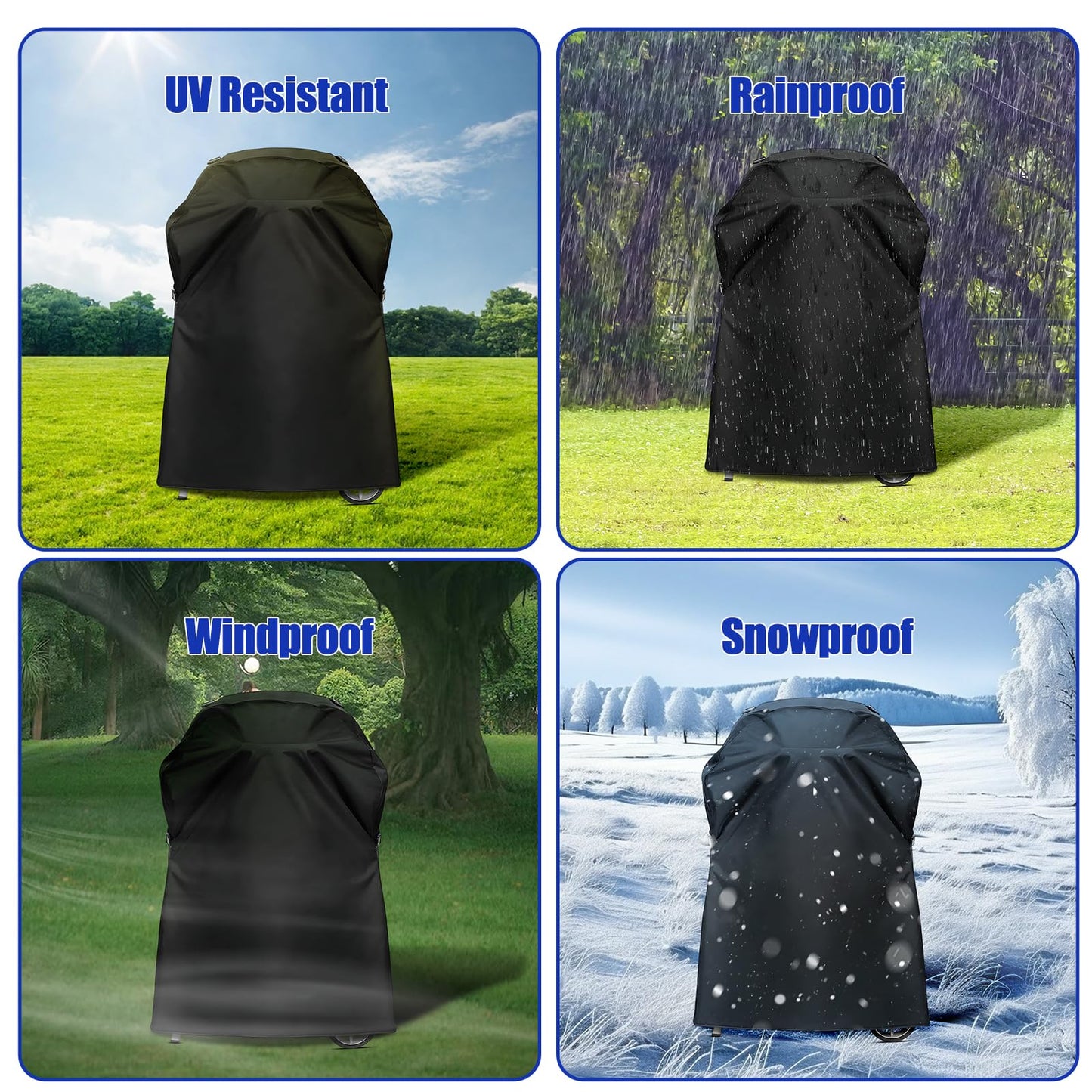 BBQ Grill Cover for Napoleon TravelQ PRO285 on Stand Grill Accessories Heavy Duty and Waterproof