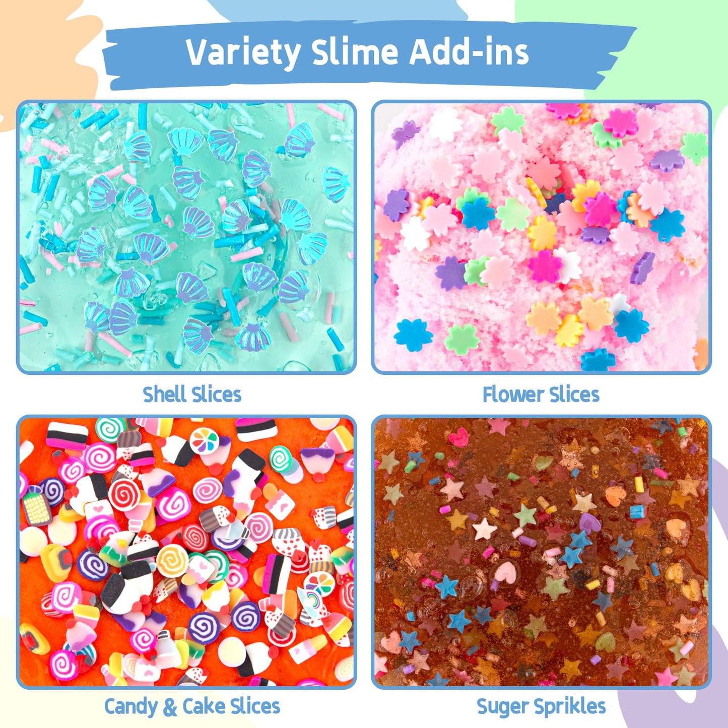 Okaybee 18 x 80 mL Big Premade Slime Kit, 48 FL OZ Slimes Includes Butter, Clear, Cloud Slime, Slimes Party Favors for Kids, Sensory Experience Toy, Birthday Easter Halloween Girls Gift & Boys Gift
