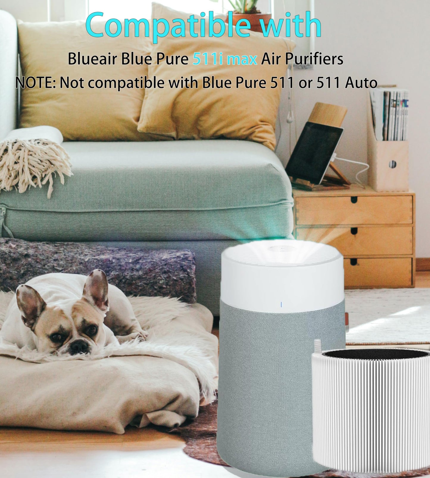 Selfgurher 2 Pack 311i Max Replacement Filter, Compatible with Blue Pure 311i Max Air Purifier,True HEPA H13 Filter, Blue Pure F3MAX