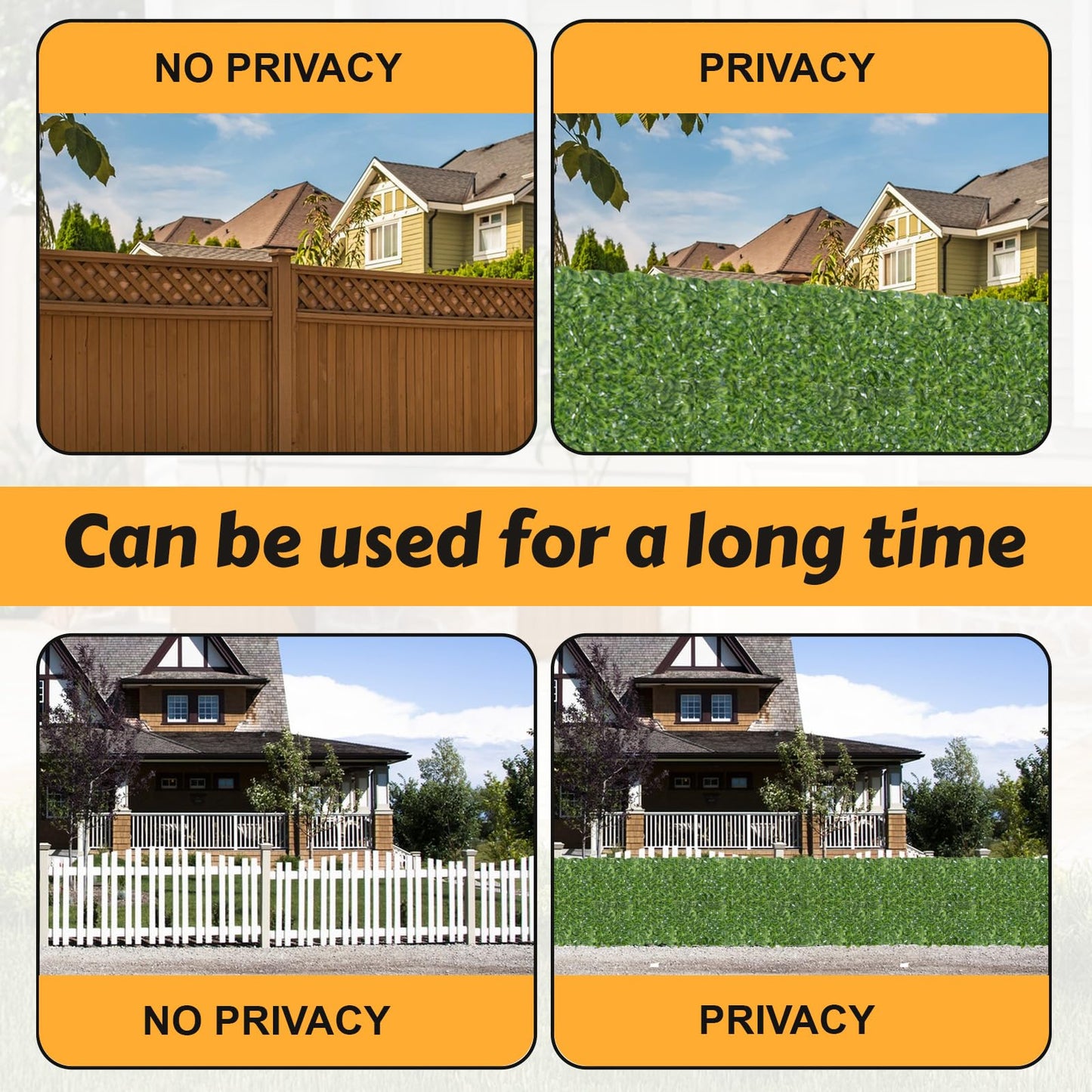 Artificial Ivy Privacy Fence Screen 118x3in,Anti-Ultraviolet Outdoor Privacy Screen,Suitable for Faux Grass Decor and Outdoor Garden Fences,Grass Wall for Indoor Home Furnishing 1x3m