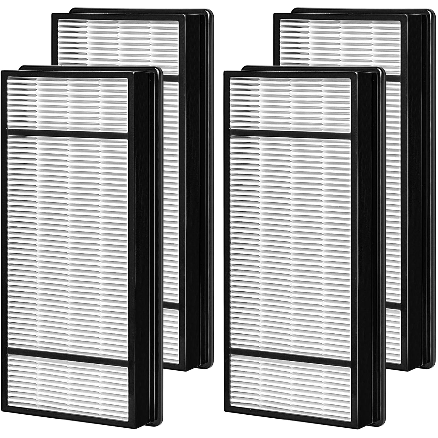 4 Pcs True HEPA Replacement Filter H Compatible with Honeywell Air Purifiers Filters HRF-H1 HRF-H2, Compatible with Honeywell HPA050, HPA060, HPA150, HPA160, HHT055 and HHT155 Series