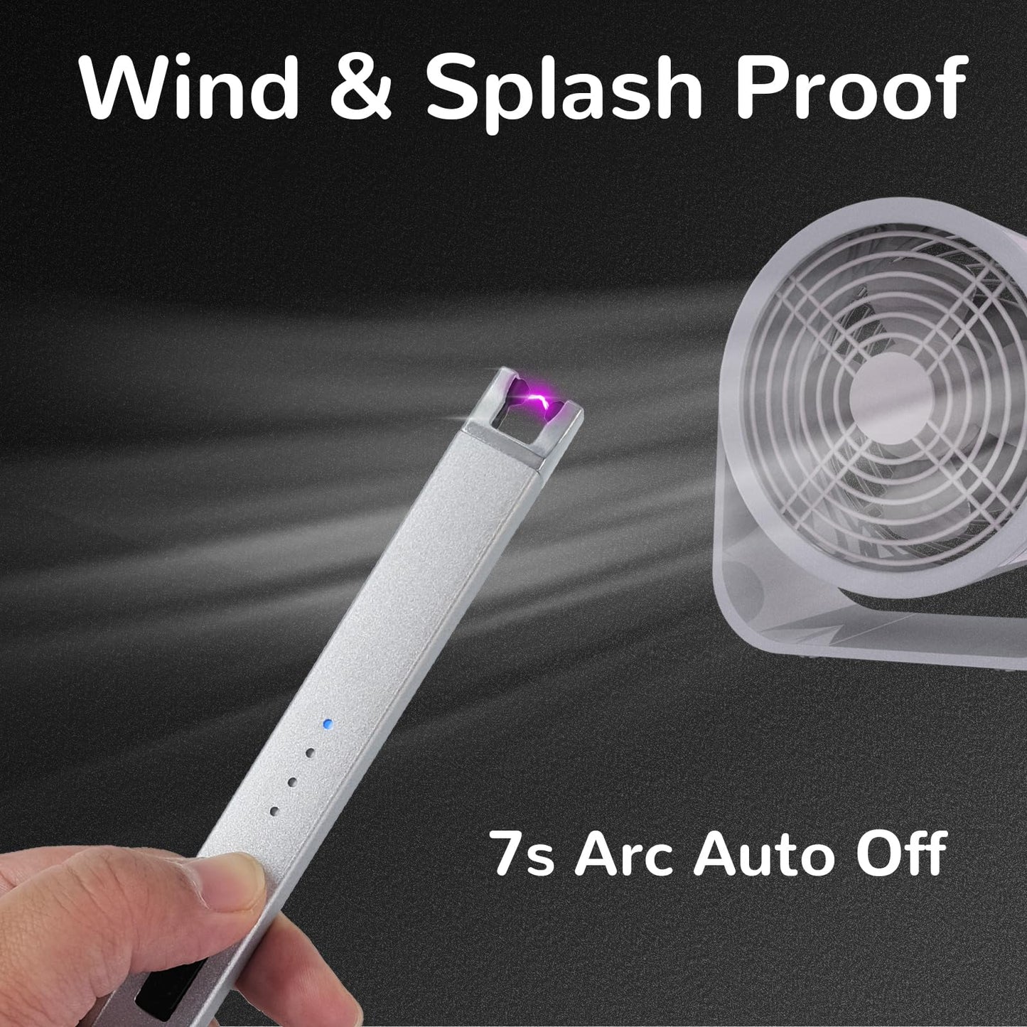 4 Pack Electric Candle Lighter Arc Plasma Windproof Flameless USB Lighter Rechargeable Lighter with Safety Lock for Candle BBQ Camping