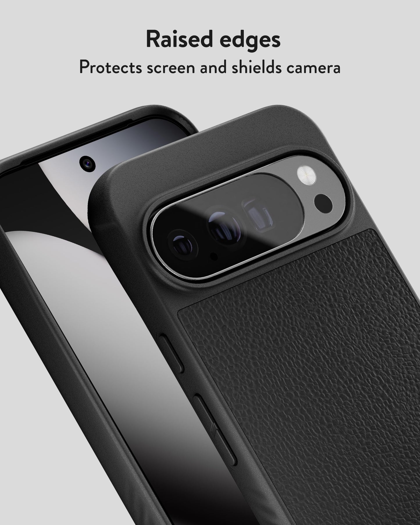 Mous for Google Pixel 10 Pro XL (2025) Case, Compatible with Qi2 MagSafe and Pixelsnap - Limitless - Protective Pixel 10 Pro XL Black Leather Case - Shockproof Phone Cover, Black