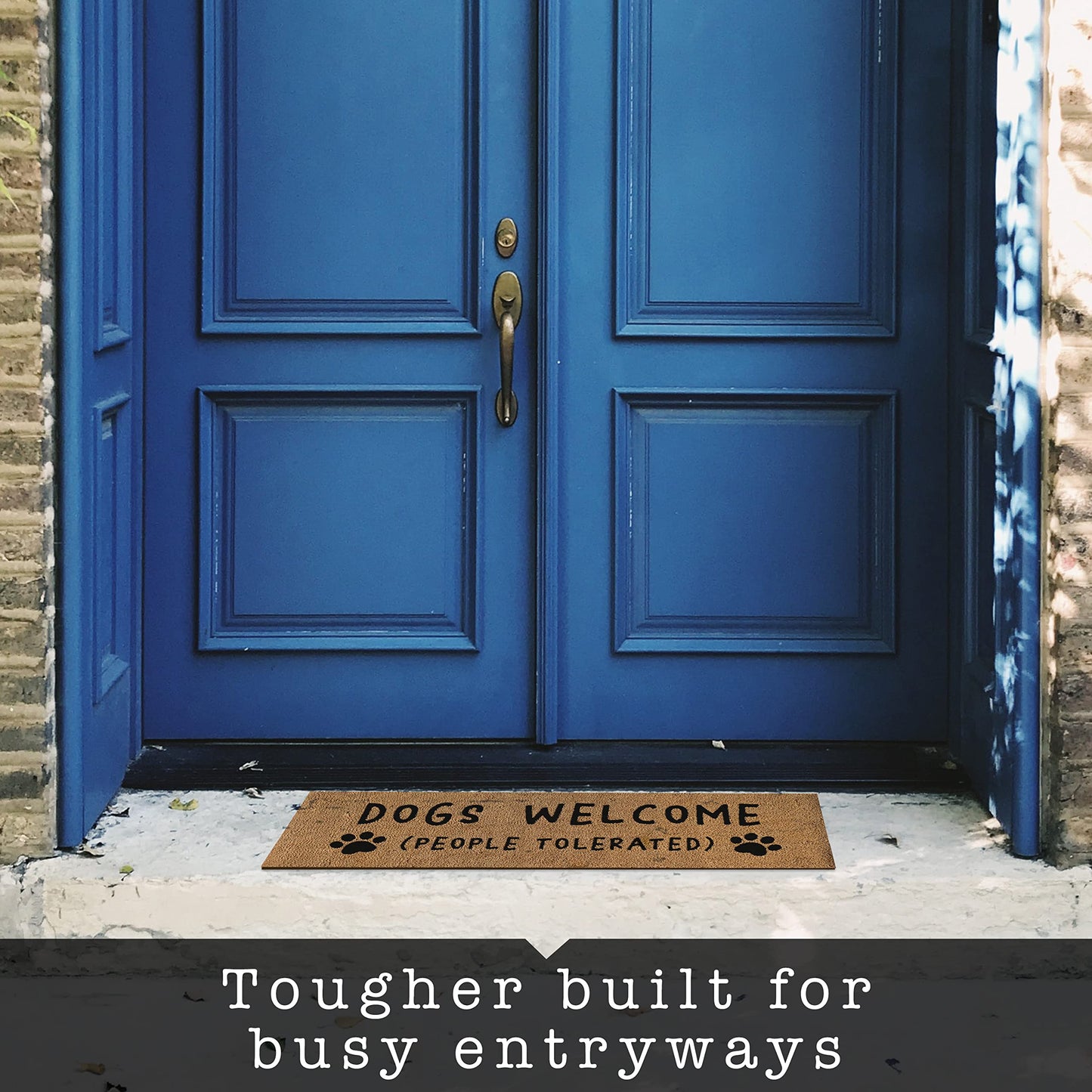 Dogs Welcome People Tolerated Large Door Mat 50x15 Inch, Outdoor Spaces, Dog Welcome Mat, Dogs Entrance Mat, Doggy Welcome Coir Mat, Welcome Mat Dog