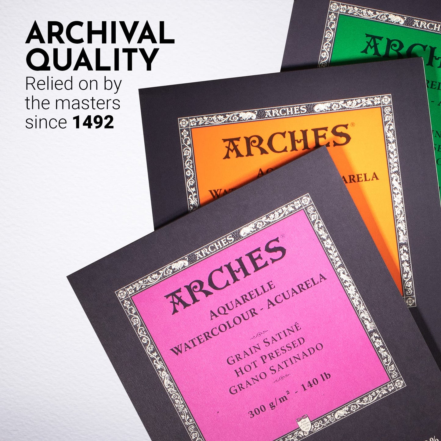 Arches Watercolor Paper Pad, 140 Pound, Hot Press, 9"x12"