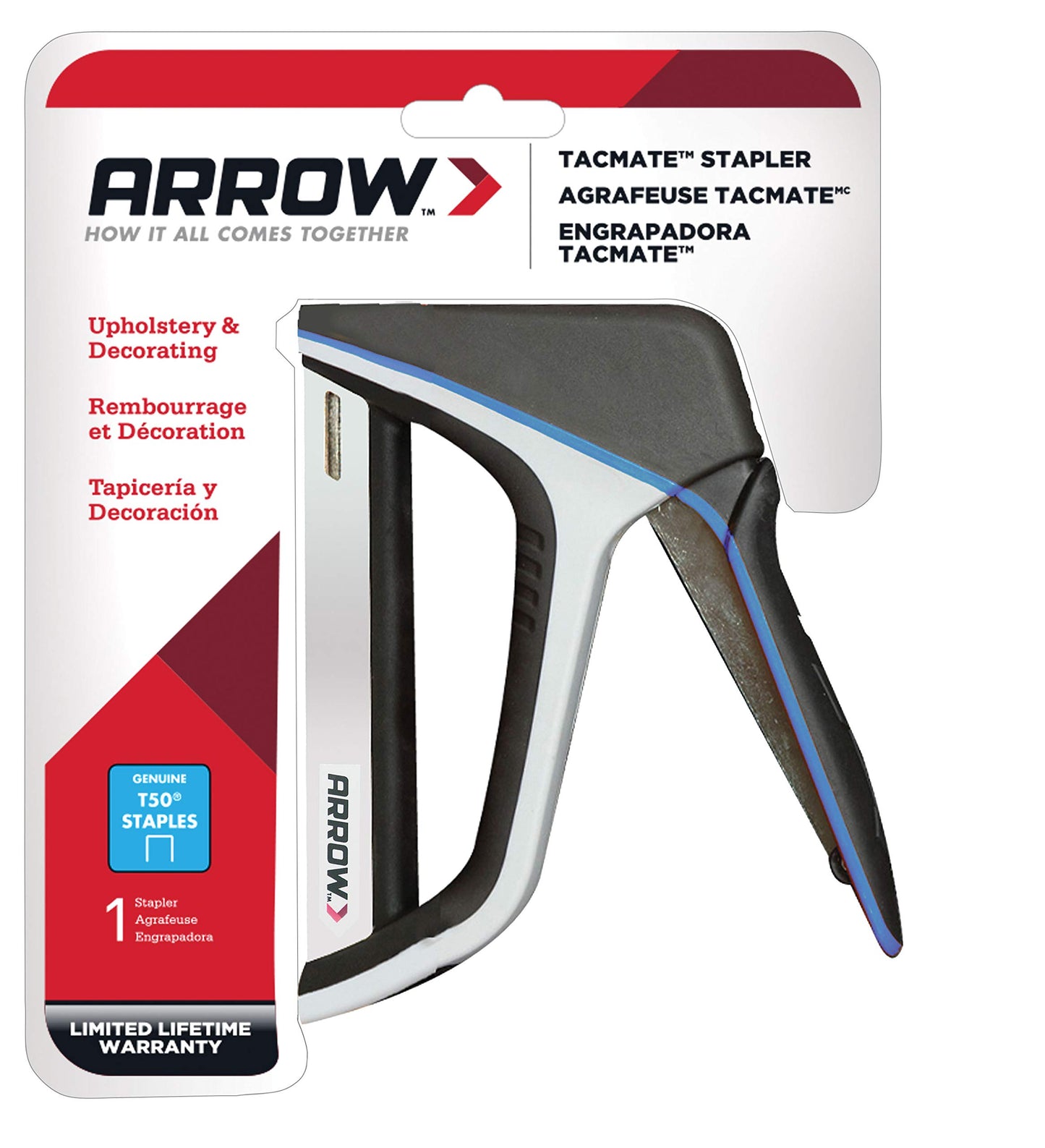 Arrow Fastener T50X Tac Mate Stapler, Grey