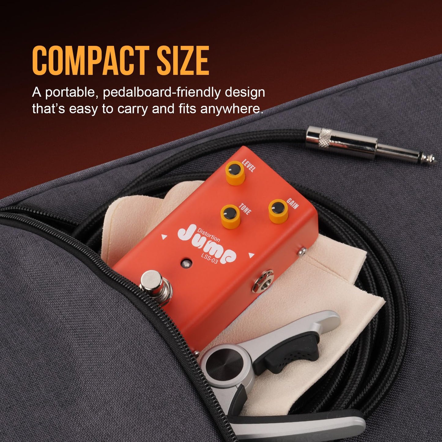 SHAEVLE Distortion Guitar Pedal Crunch-Style– All-Analog Circuit, True Bypass, Compact Design for Classic Amp-Like Drive (Crunch Distortion)