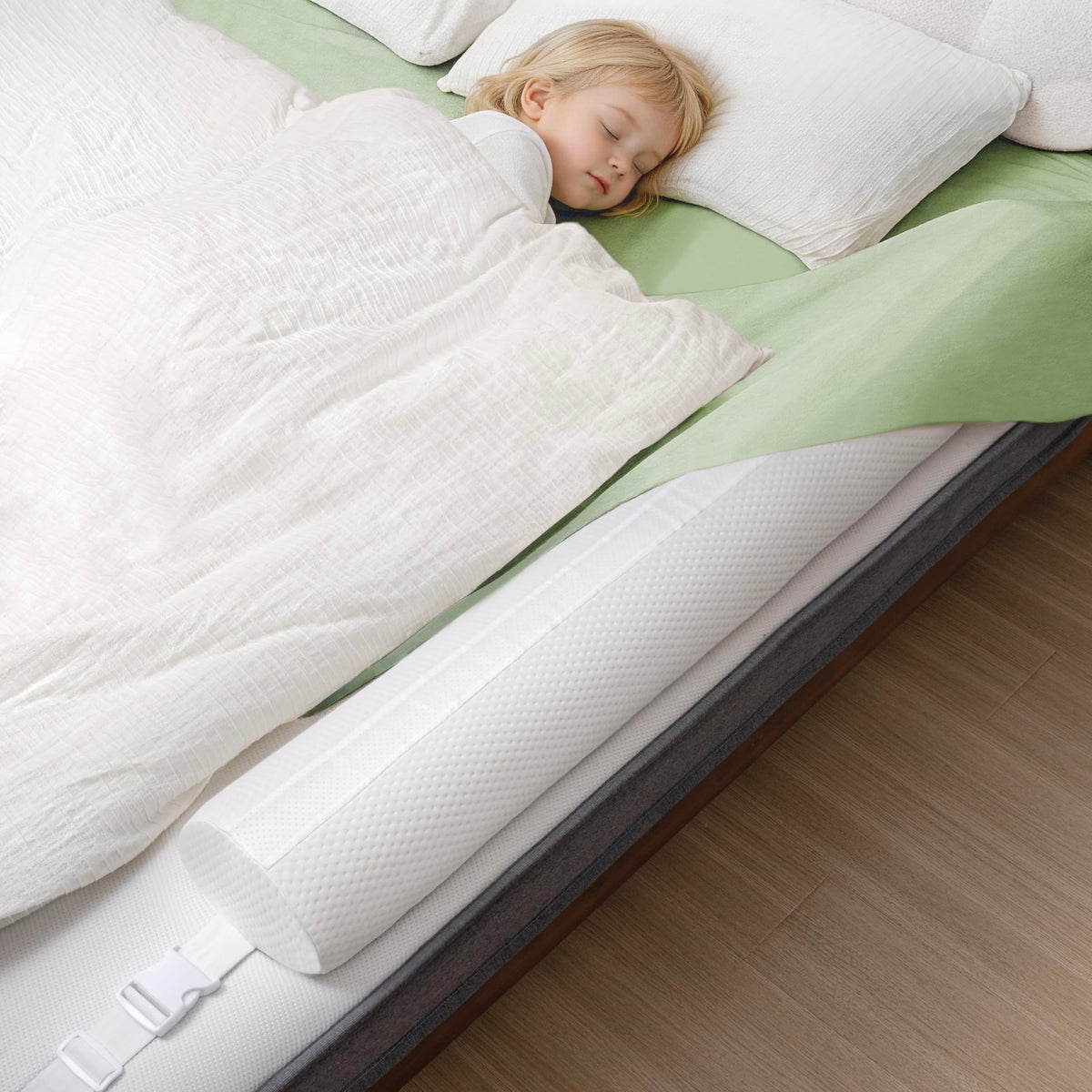 YIHATA Bed Rail for Toddlers, 1 Pack Portable Foam Bed Bumper with Adjustable Straps Non-Slip Machine Washable Cover, Bed Guard Rail for Full Size Beds, Bed Rail for Kids, Adults, and Seniors