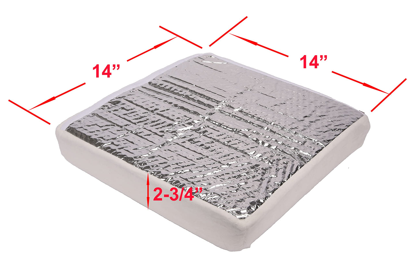 PEAKTOW PTR0019 RV Camper Skylight Cover Vent Insulator with Reflective Surface 14” x 14” x 2-3/4” for Standard 14 Inches RV Shower Skylight 2PK