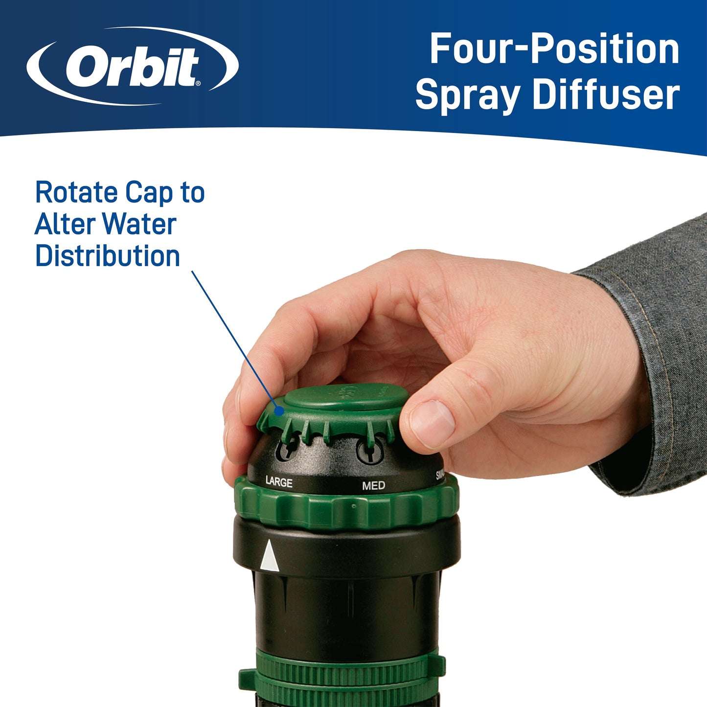 Orbit H2O-6 Gear Drive Sprinkler, Spike B 58573