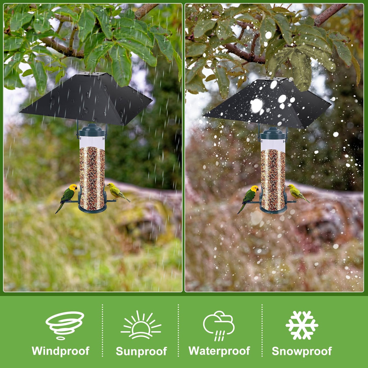 BULFULL Metal Squirrel Baffle for 4x4 Post or Hanging, 2-in-1 Outdoor Wooden Pole Mount Squirrel Baffle for Bird Feeder Pole, 17 Inch Hanging Baffle Feeders to Deter Squirrels or Small Animals - 1PC