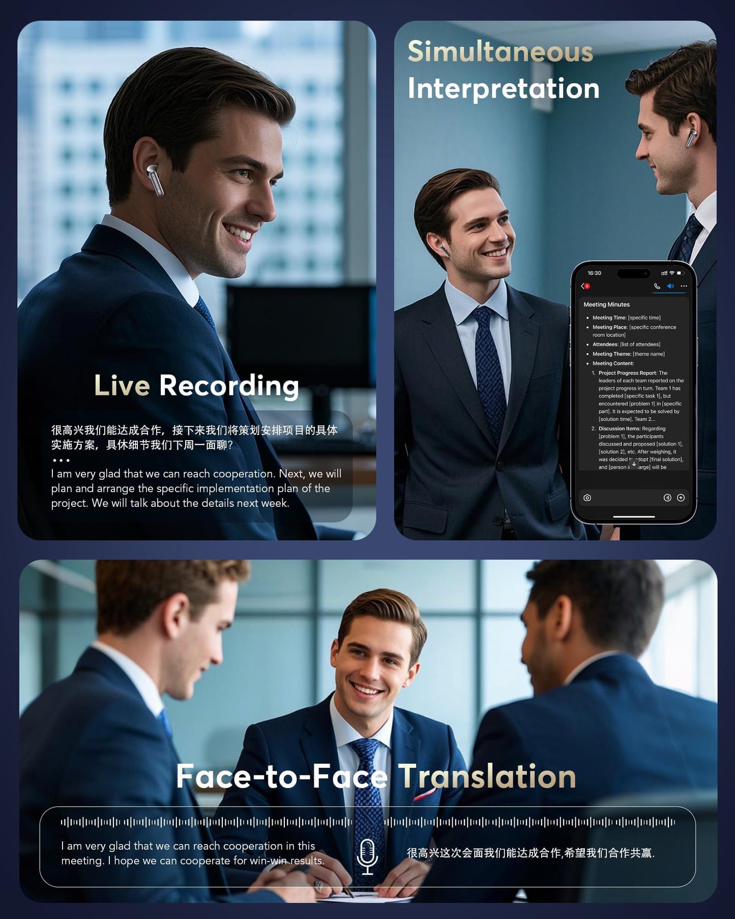AI Translation Earbuds Real Time,188 Language Translator earbuds,No Subscription Audifonos Traductores Inglés Español,Simultaneous Interpretation Translator Ear Buds,AI Translating earpiece for Travel