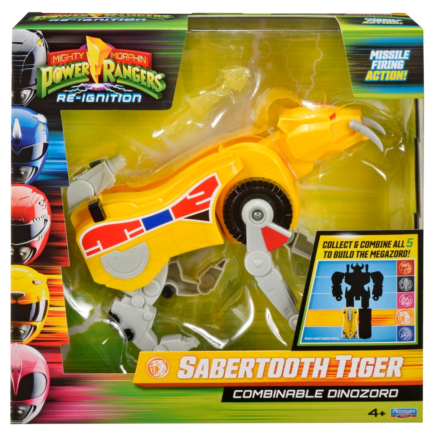Mighty Morphin Power Rangers - Saber-Toothed Tiger Dinozord - Playmates Toys