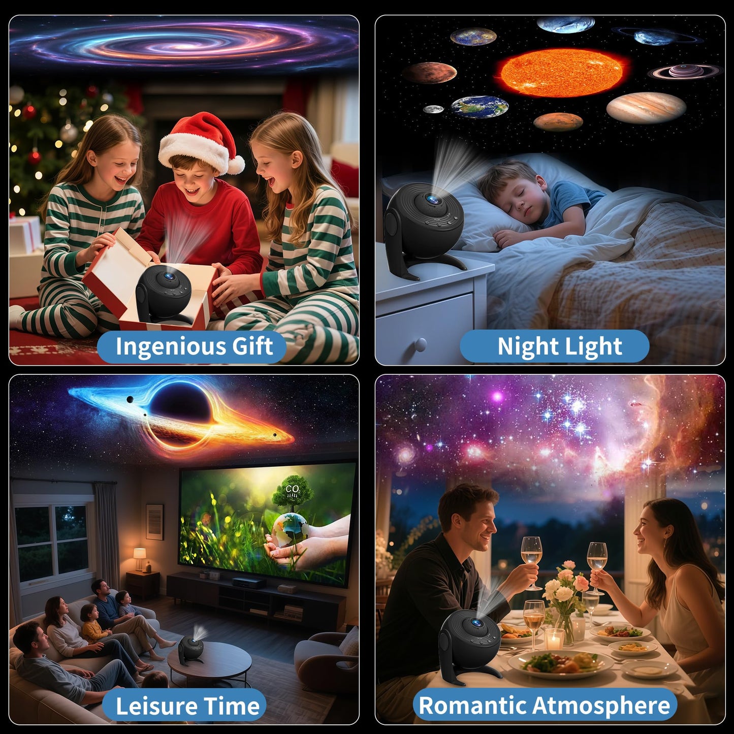 Yoyorule Galaxy Projector for Bedroom, 13 in 1 Planetarium Star Projector with Solar System & Constellation, 360° Rotating Galaxy Light Projector, Space Night Light Projector for Kids Adults Gifts