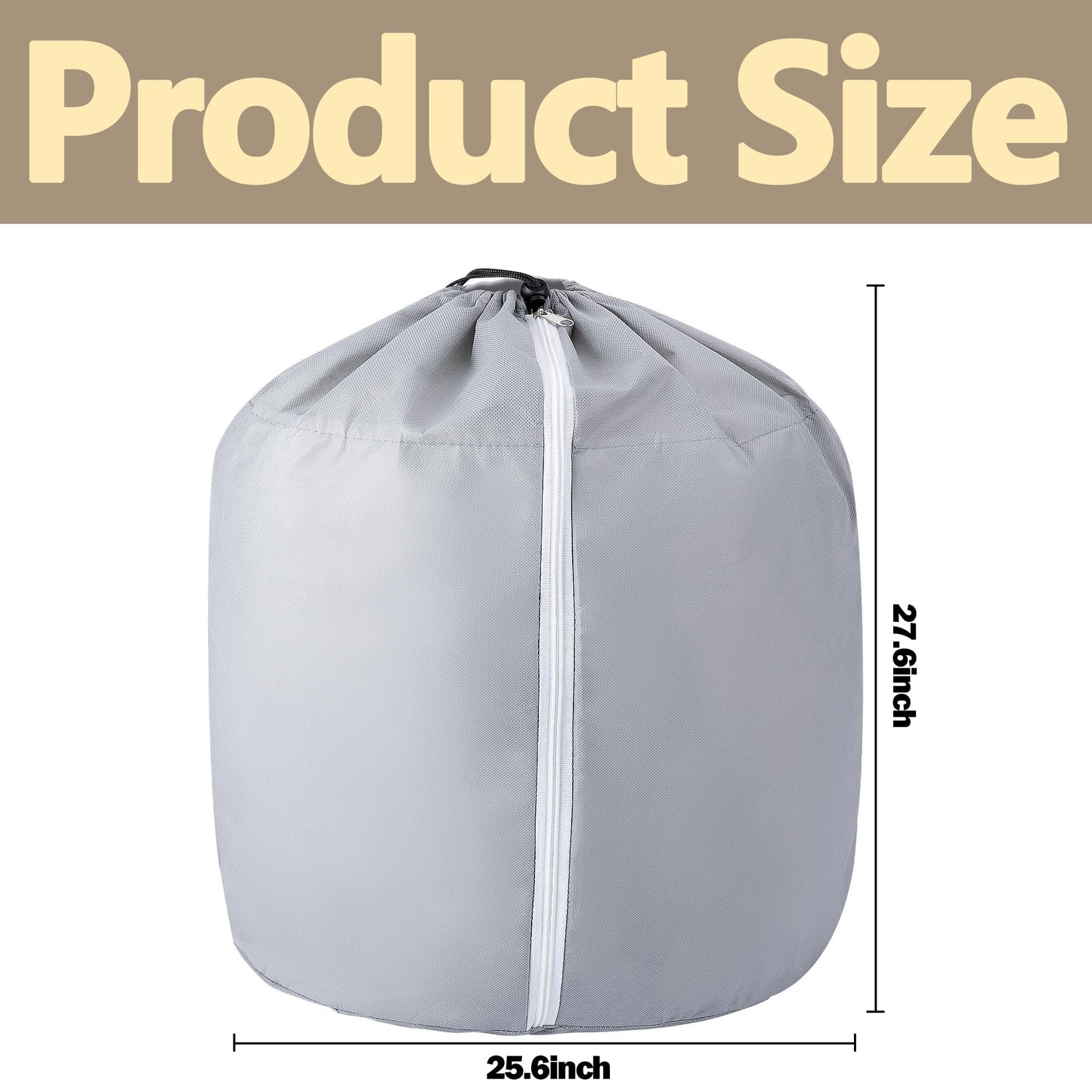 Tlswshsy 2 Pack Plant Winter Protection Pot - 27.6" x 25.6" Flower Pot Protection Bag - Anti-Frost Winter Pot Plant Cover with Drawstring and Zipper for Winter Outdoor Fruit Trees Potted Plants Shrubs