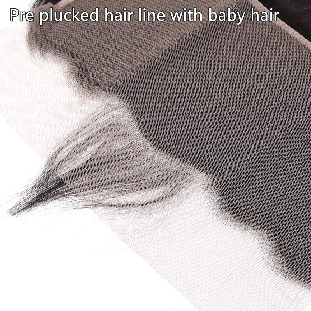 Grand Nature Frontal HD Lace Closure Only, 13x6 Frontal HD Lace, 5x5 HD Lace Closure Body Wave, Straight 4x4 Closure, 13x4 Lace Frontal HD Lace (Straight, 10"-13x6 Frontal)