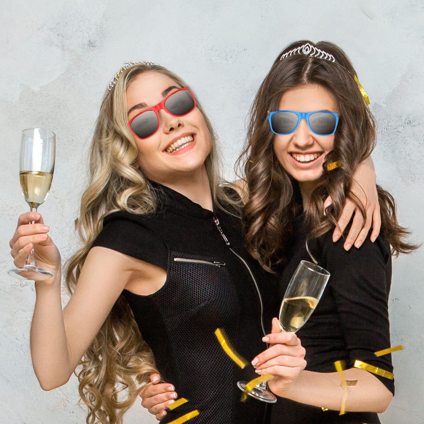 ASTARON 64 Pcs Sunglasses Bulk Neon Party Favors Goody Bag Fillers for Beach Wedding Pool Party Supplies, 8 Colors