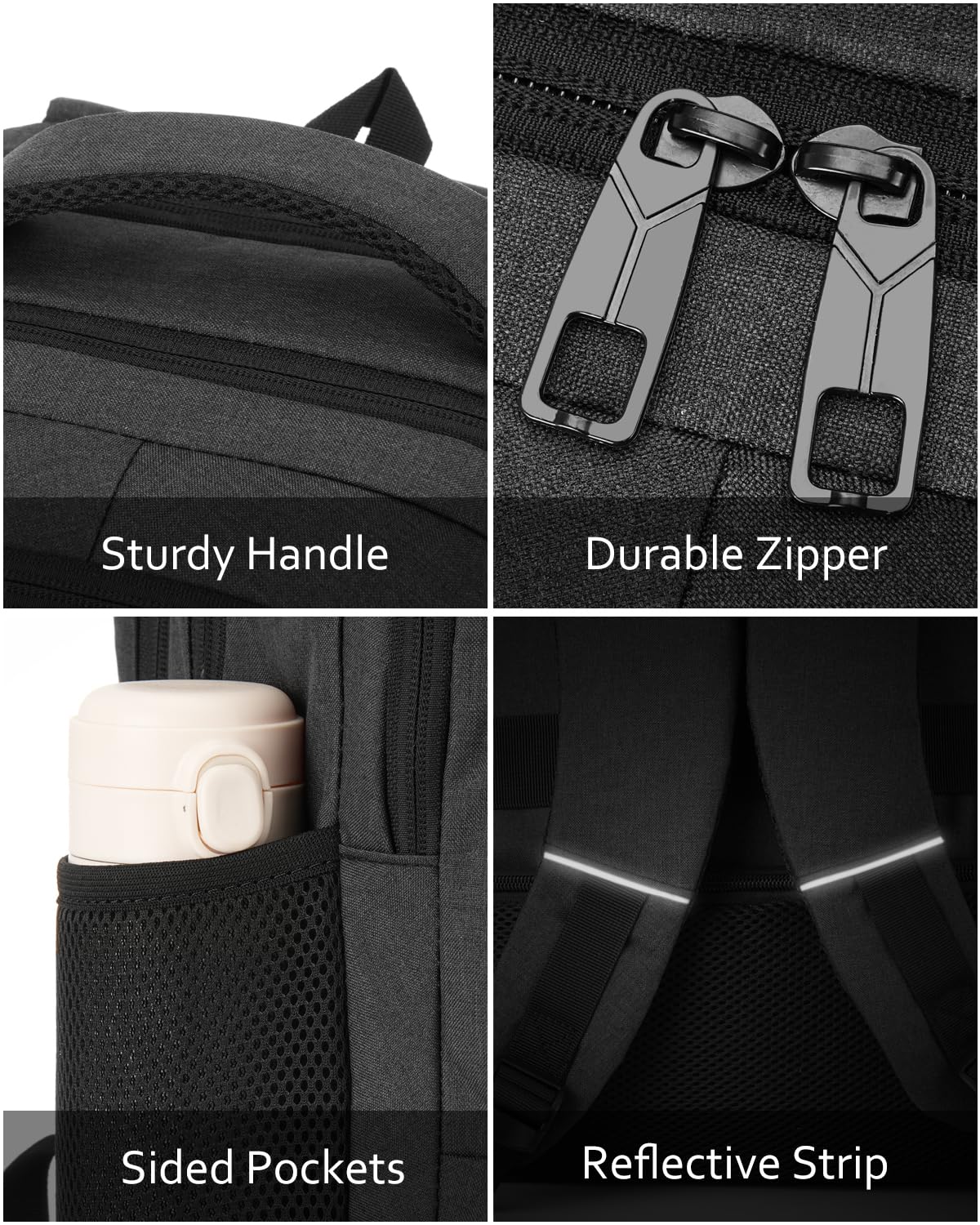 Laptop Backpack Men School Backpacks for Teen Boys Business Travel Anti Theft Book Bag with USB Charging Port,Water Resistant College Computer Bag Fits 15.6 Inch Notebook for Teenage,Black