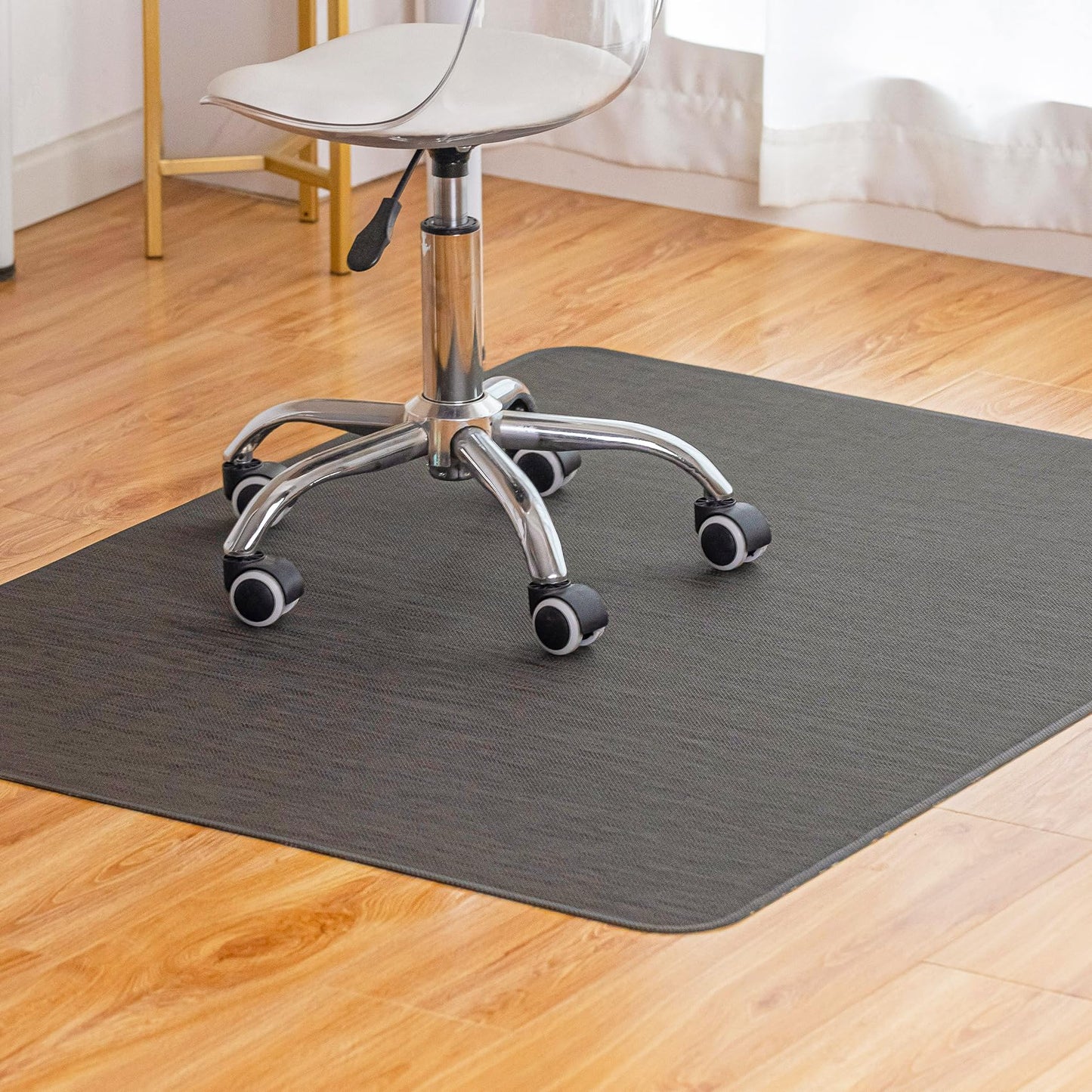 Office Chair Mat for Hardwood Floor Under Desk Computer Rolling Chair Mat for Wood/Tile Floor Non-Slip Heavy Duty PVC Plastic Hard Floor Protector 36" x 48" (Espresso)