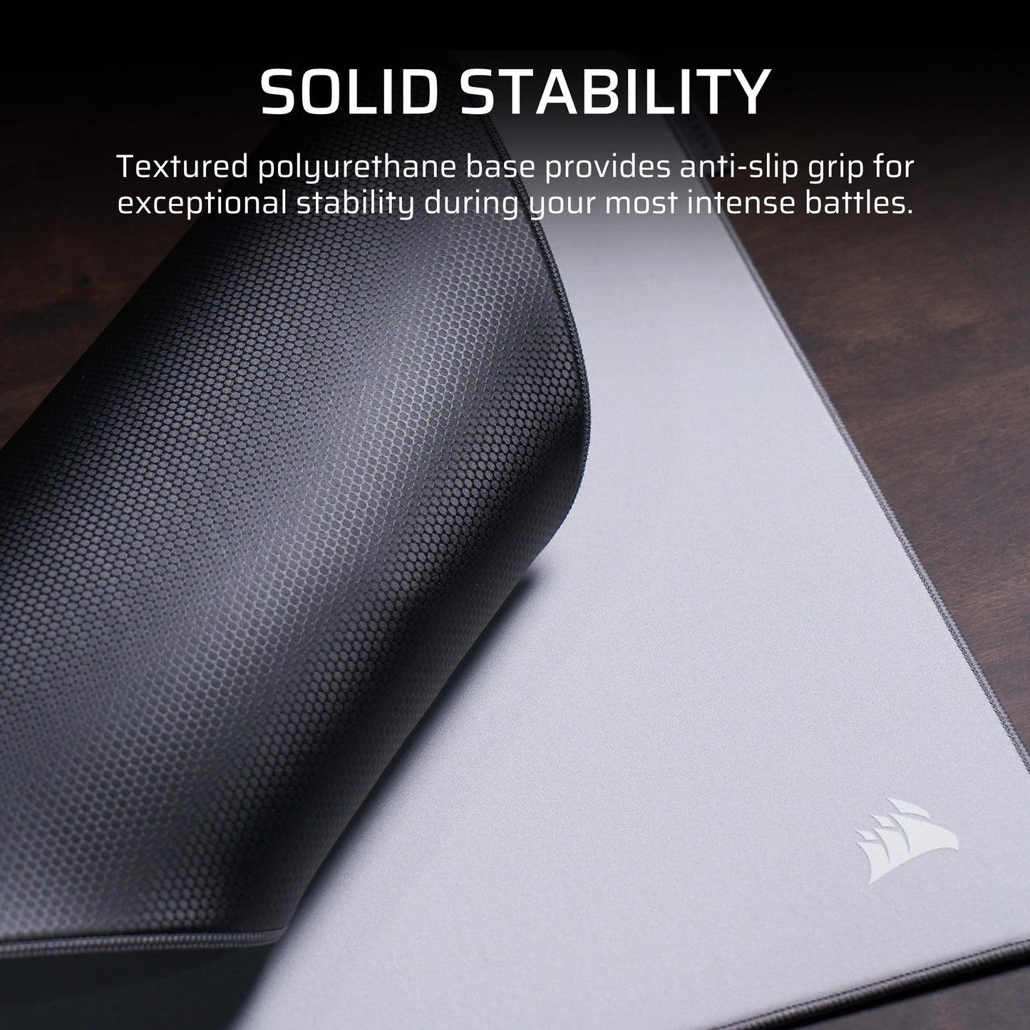 CORSAIR MM PRO Control Cloth Medium Gaming Mouse Pad – Esports-Tuned Surface for Precision & Micro-Adjustments, 4mm Thick Non-Slip Base, Durable Stitched Edges – Gray