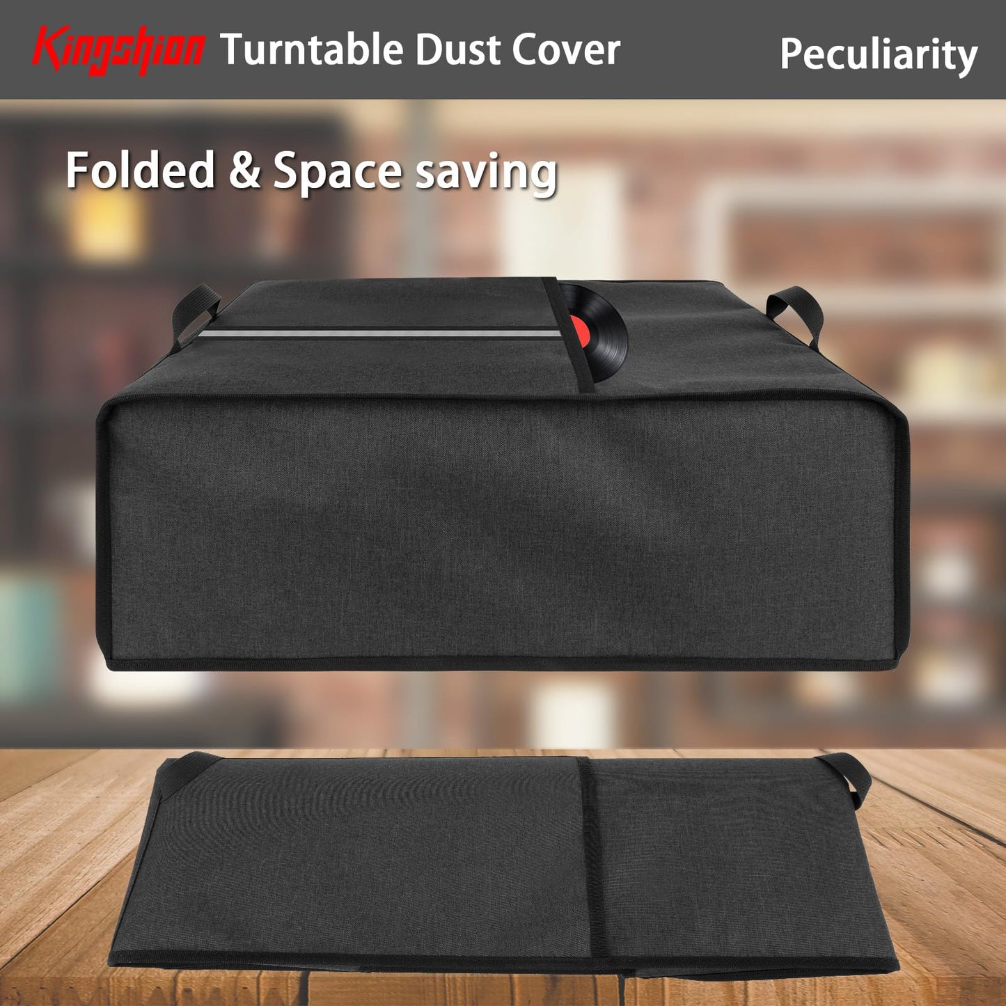 Kingshion Turntable Dust Cover, Record Player Protective Case, Dust and Scratch Proof, Compatible with SL-Q300/SL-B250 /SL-B260/SL-BD20/SL-BD27/SL-BD35/SLD-20/SL-PC11/SL1200/SL1210 Pioneer PLX 1000