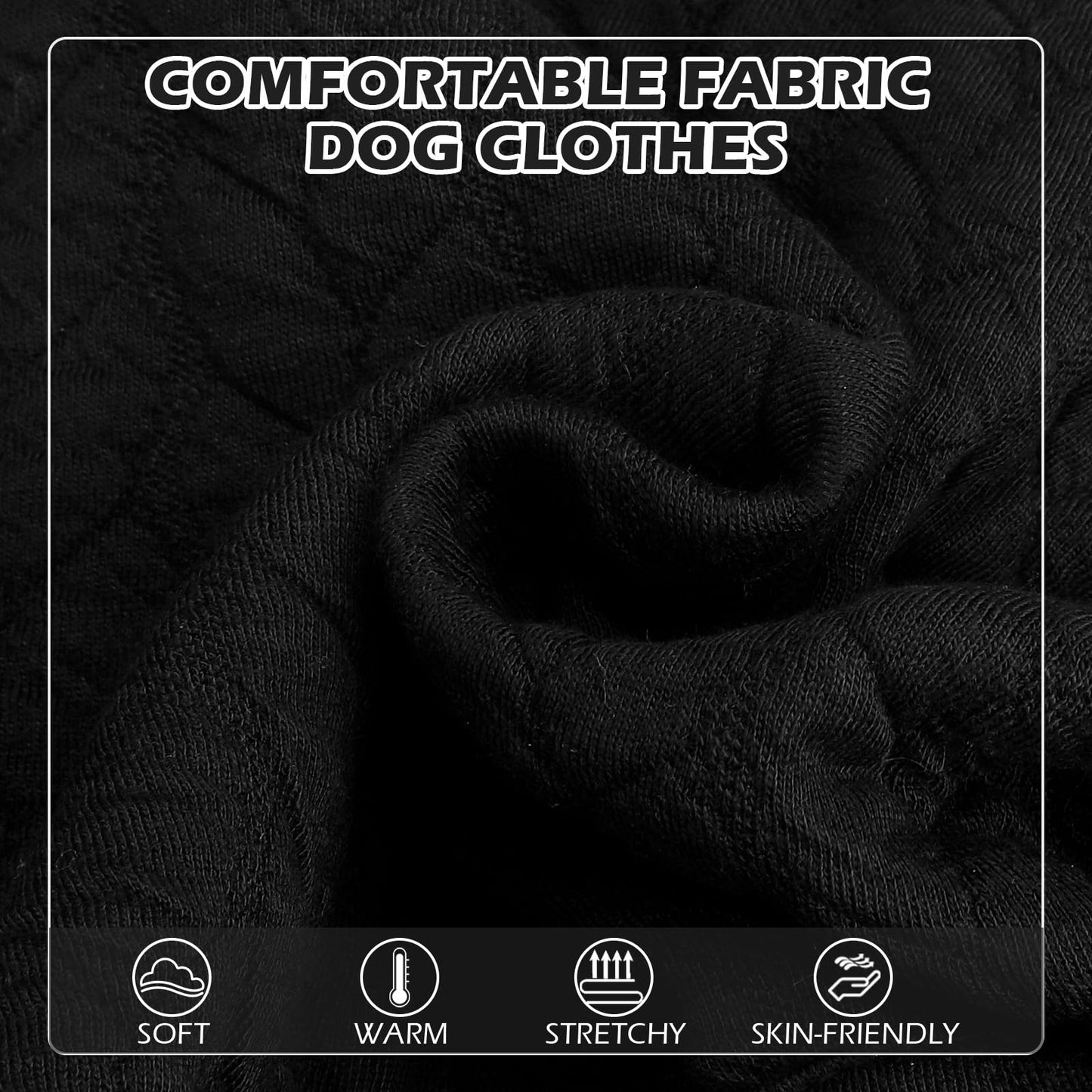EXPAWLORER Dog Hoodie,Warm Pet Clothes for Small Medium Large Dogs Gril Boy,Dog Sweatshirt Puppy Sweater with Pouch for Cold Weather Fall Winter,Cat Hooded Coat Apparel,Black XXL