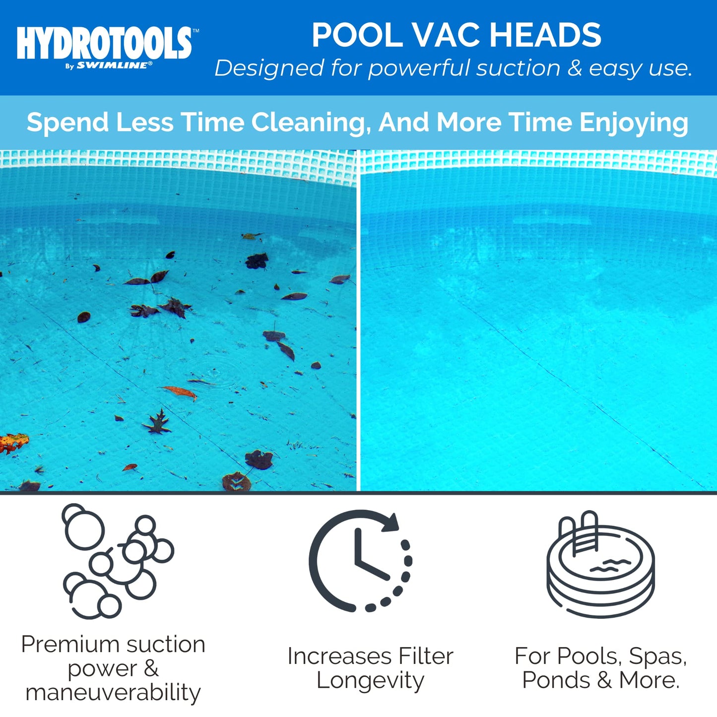 Solstice by International Leisure Products Swimline 8150 Weighted Flex Vacuum Head, Blue