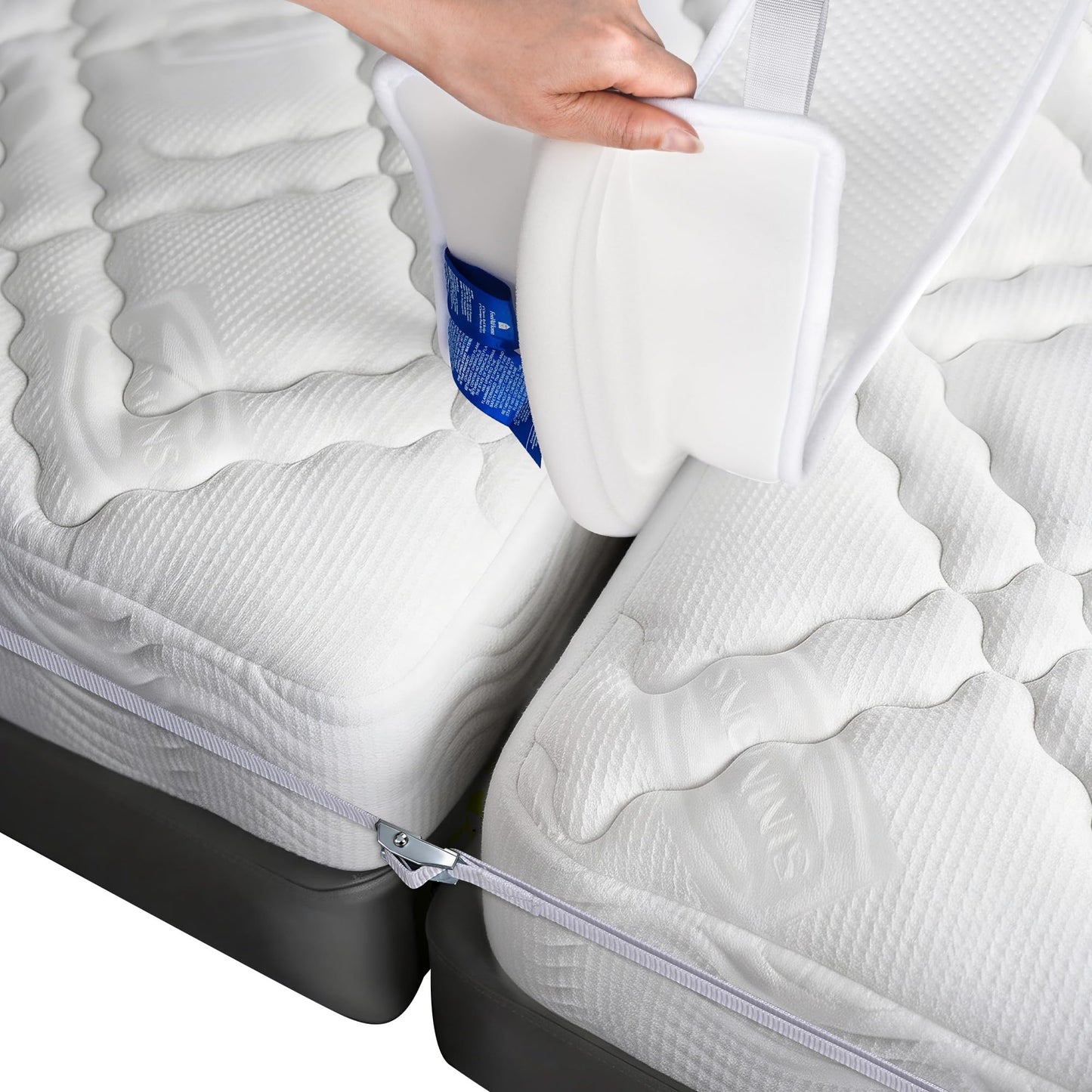 FeelAtHome Twin to King Bed Converter Kit - Bed Bridge - Twin XL Connector to King Maker - Mattress Bridge - Conversion Kit (8" Class)