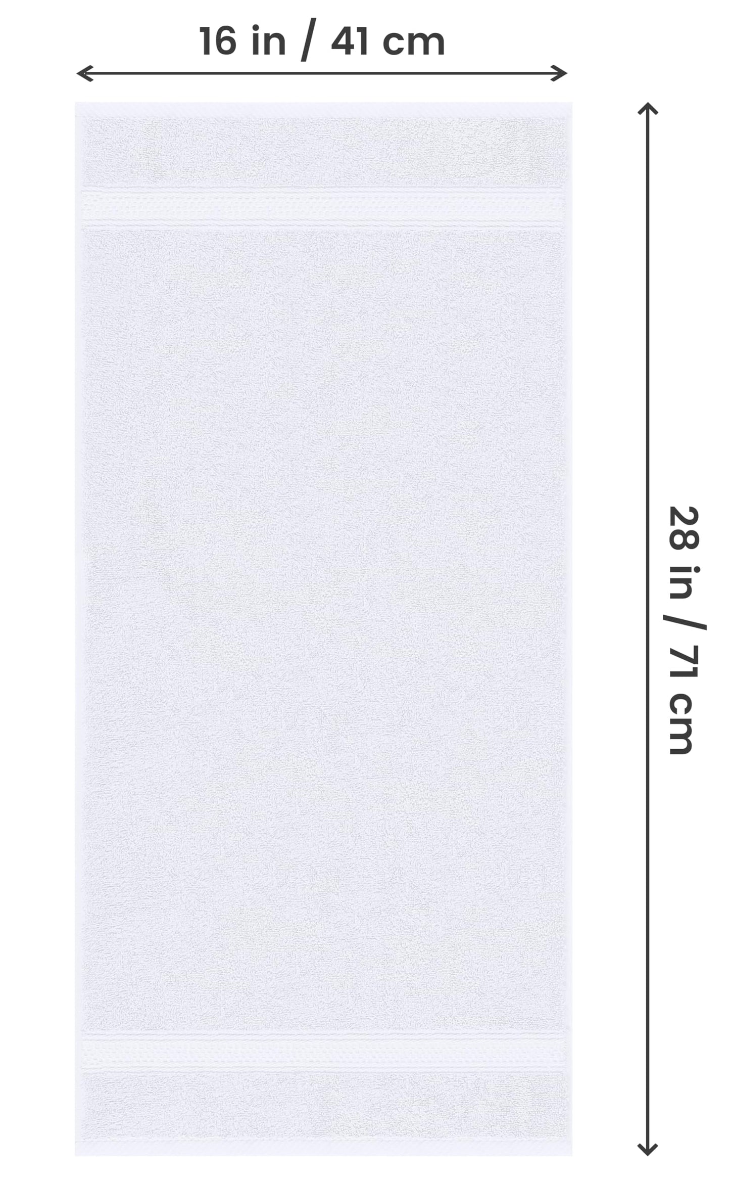 Utopia Towels 6 Pack Premium Hand Towels, 16 by 28 inches, 100% Ring Spun Cotton, Soft and Absorbent 600 GSM Towels for Bathroom, Gym, and Hotel, White