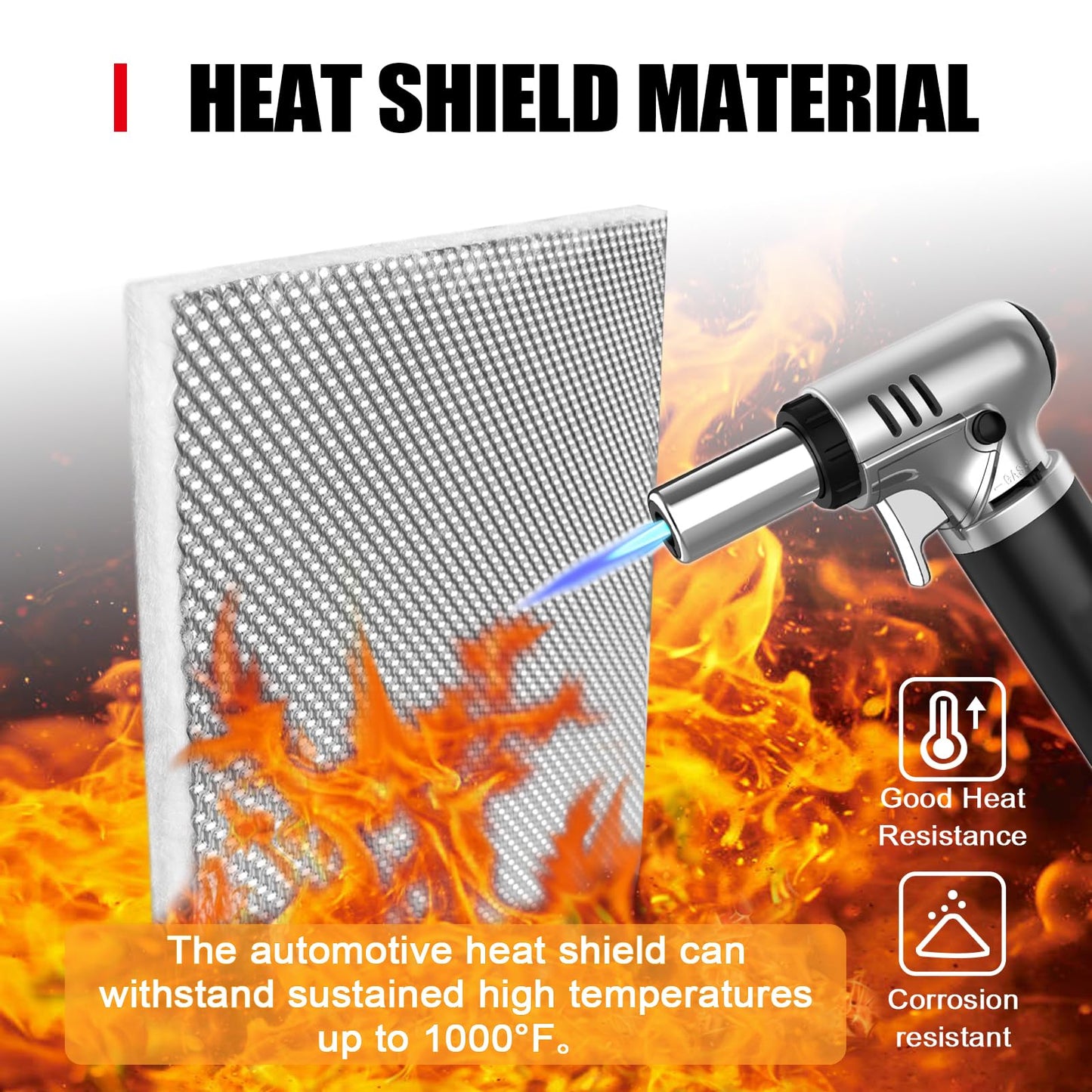 Peastorm Exhaust Wrap Heat Shield Automotive Aluminum Material Muffler Wrap Insulation Armor, 12" x 38"