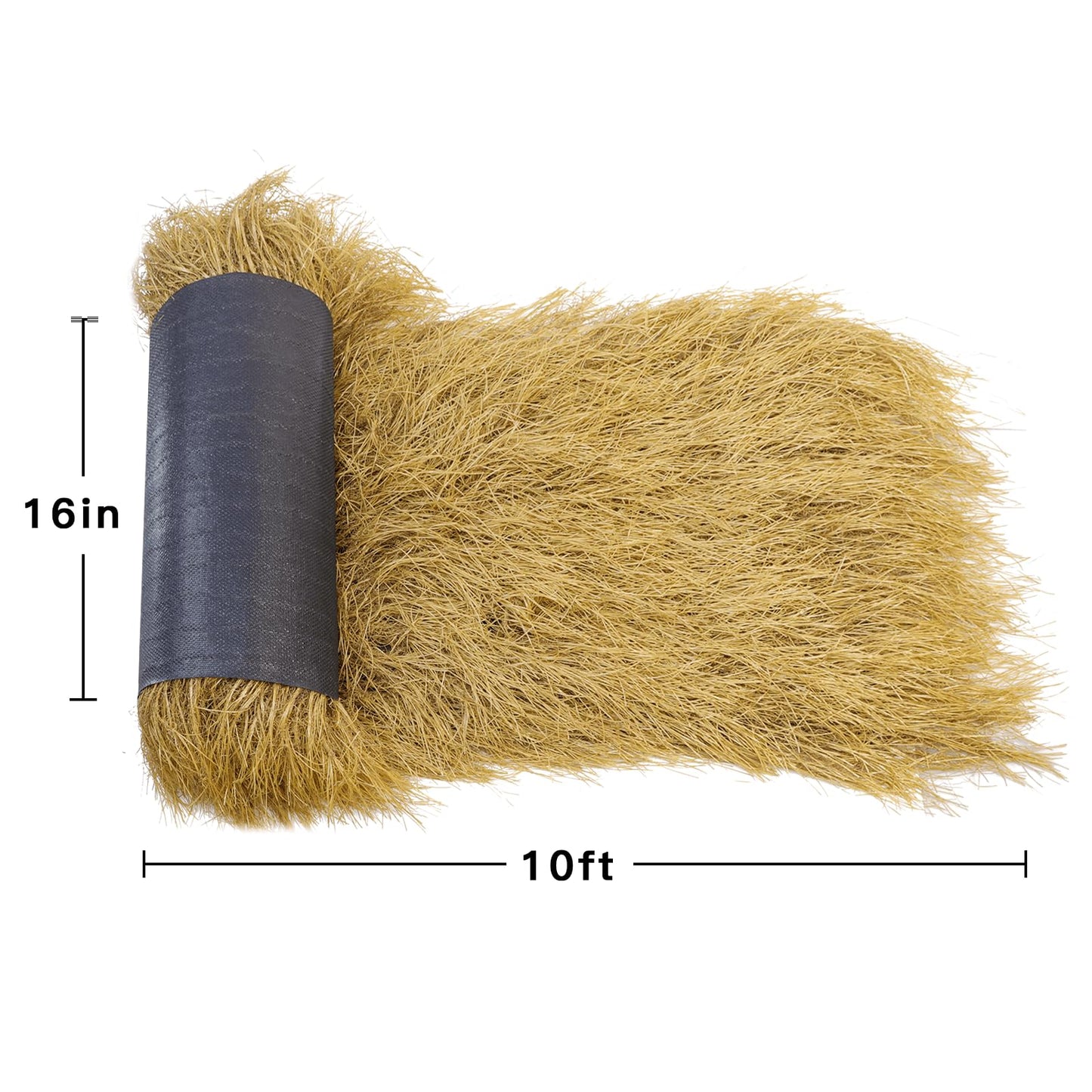 Tiki Thatch Grass Roof, Artificial Straw Roll for Tiki Bar, Garden Fence, Patio or Christmas Party Decoration, Holiday Palapa Thatch Roofing Duck Blind Grass Hay Bales (Yellow, 3 x 0.4M)