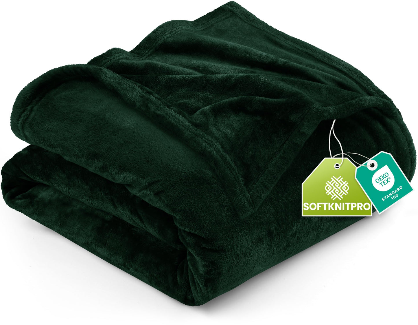 Utopia Bedding 300GSM Fleece King Size Bed Blanket [Forest Green, 90x102 Inch] with Anti-Static Microfiber Lightweight Fuzzy Soft Cozy Blanket for Bed, Couch and Sofa - Suitable for All Seasons