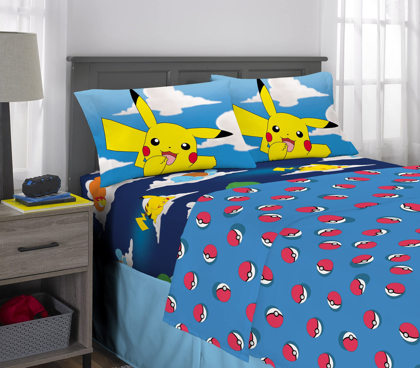 Franco Kids Bedding Soft Microfiber Sheet Set, Full, Pokemon