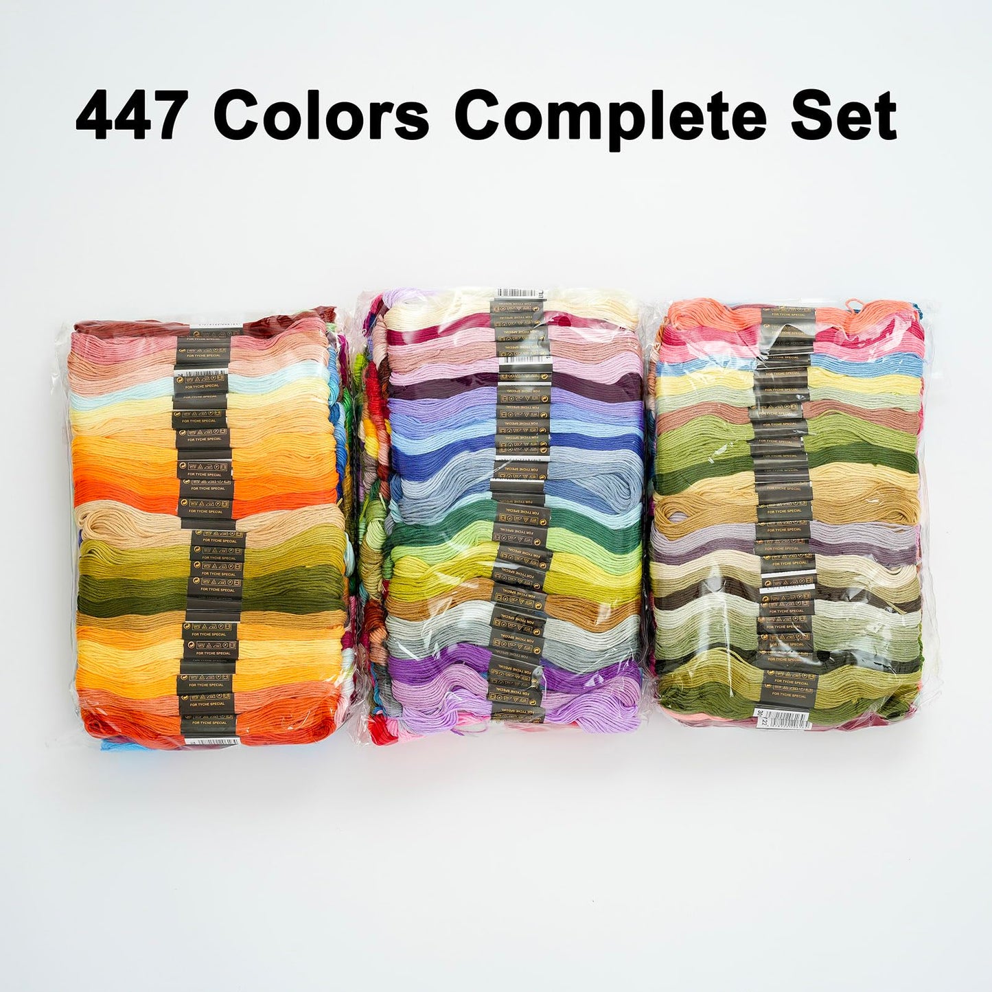 447 Colors Complete Set Embroidery Floss, Friendship Bracelet String, 8.7in 6-Strand Cross Stitch Thread Polyester Embroidery Thread