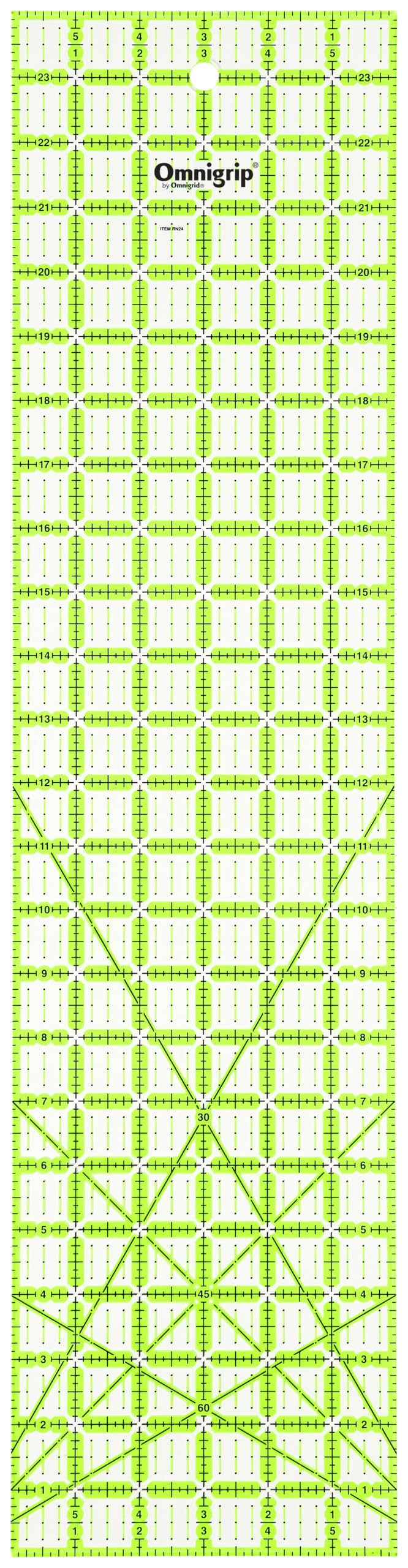 Dritz RN24 Omnigrip 6-Inch by 24-Inch Non-Slip, Quilter's Ruler