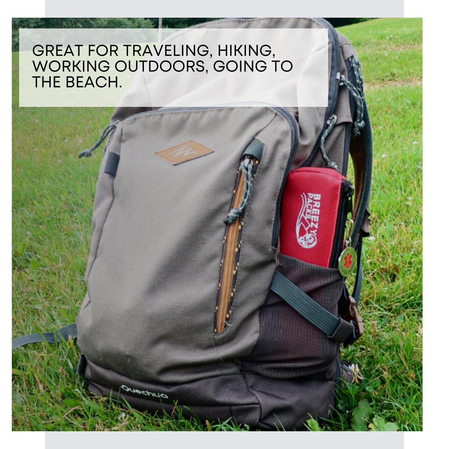 Breezy Basic (Small) | BreezyPacks Medicine Cooling case | Keeps Medicine at Room Temperature | Recharges by Itself - No wetting, Freezing or Electricity | EpiPen and Insulin Travel Bag (Red)