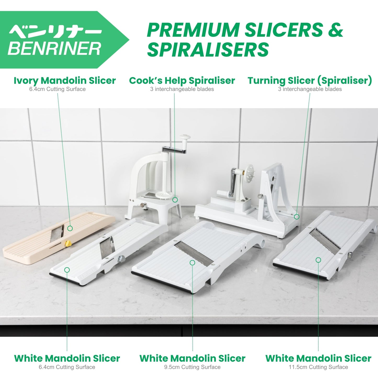 Benriner Japanese Mandolin Vegetable Cutter 3.5 Wide (7015S)
