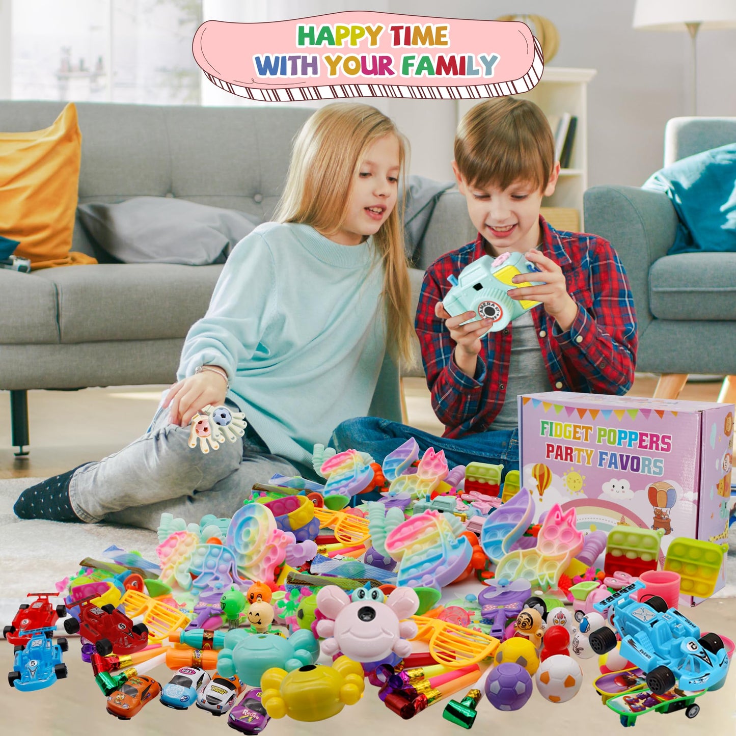 ZJLL 1059 PCS Multicolor Fidget Toys Pack, Party Favors for Kids, Christmas & Easter Gifts, Sensory & Focus Educational Toys, Ages 3+