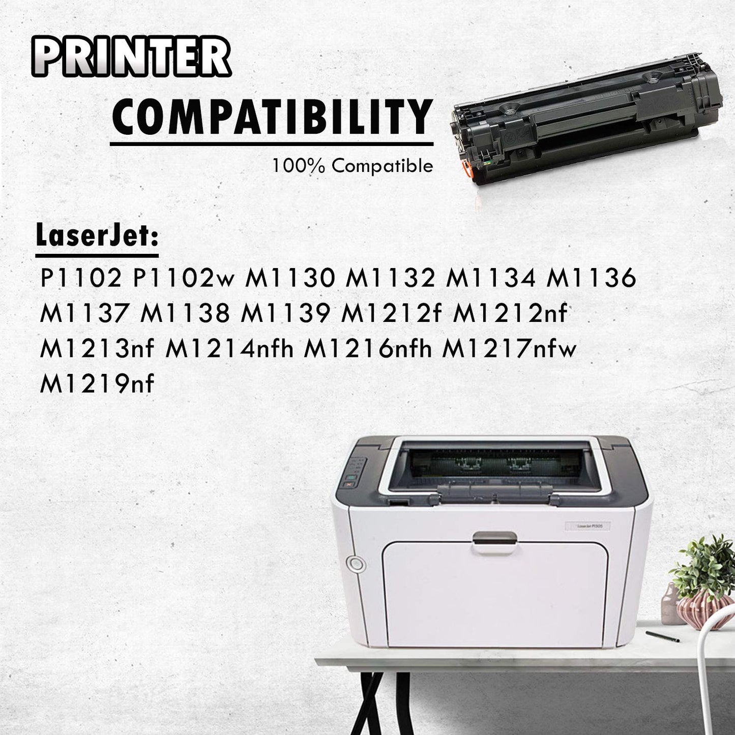 4 Inkfirst Compatible Toner Cartridges Replacement for HP CE285A 85A LaserJet Pro M1130 M1132 M1134 M1136 M1137 M1138 M1139 M1212f M1212nf M1213nf M1214nfh M1216nfh M1217nfw M1219nf P1102 P1109w