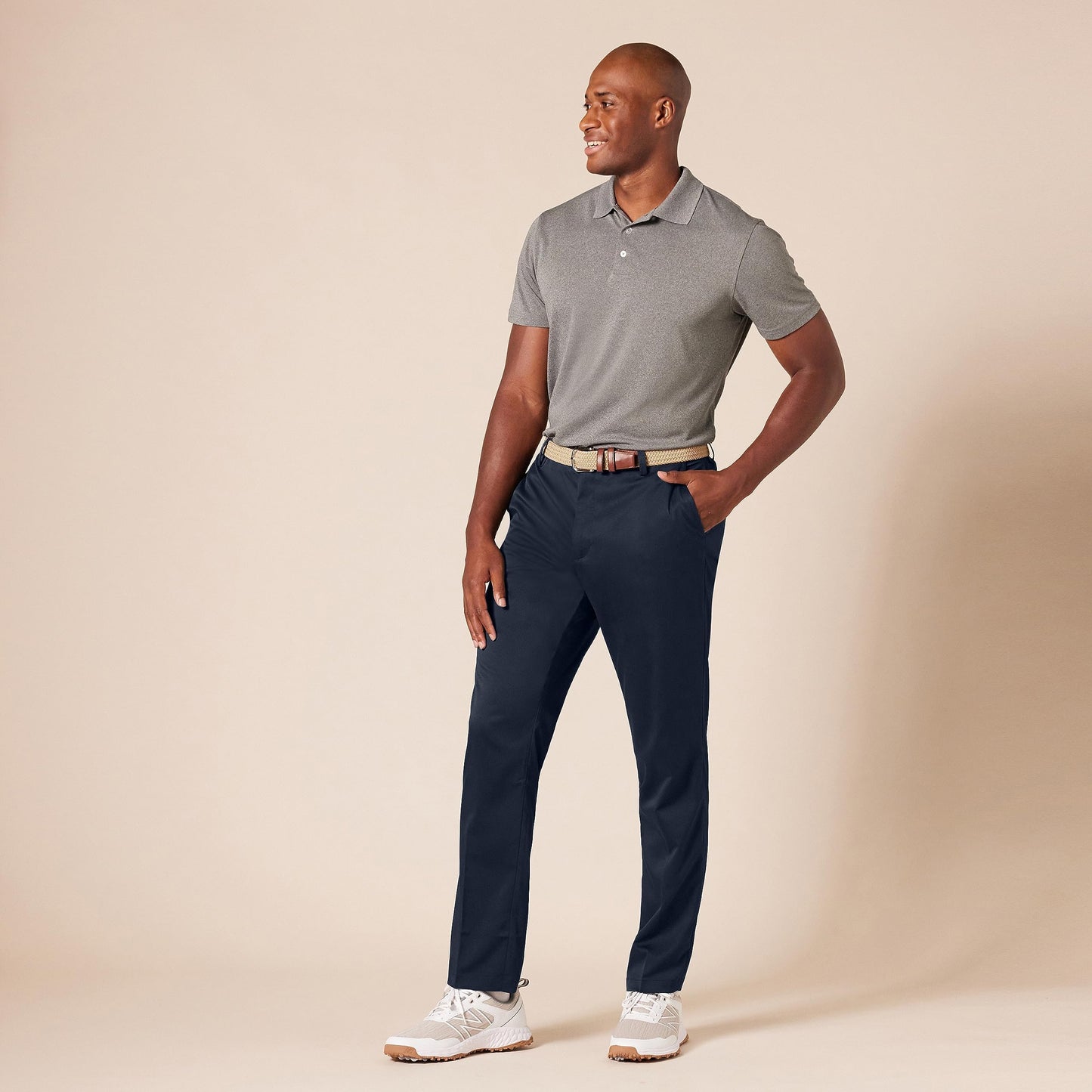 Amazon Essentials Men's Slim-Fit Stretch Golf Pant, Navy, 32W x 30L