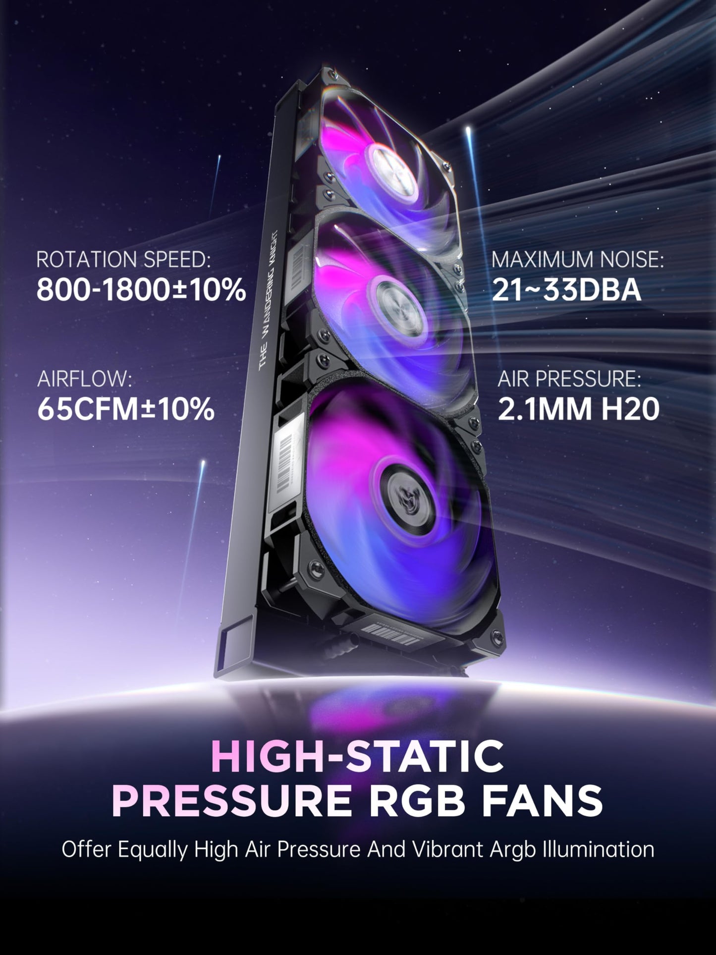 AsiaHorse WK-A360 ARGB All-in-One AIO CPU Liquid Cooler, Wandering Knight 360mm Water Cooling System with Dual High-Performance Pump and 3×120mm PWM Fans for Intel & AMD CPUs (Pure Black)