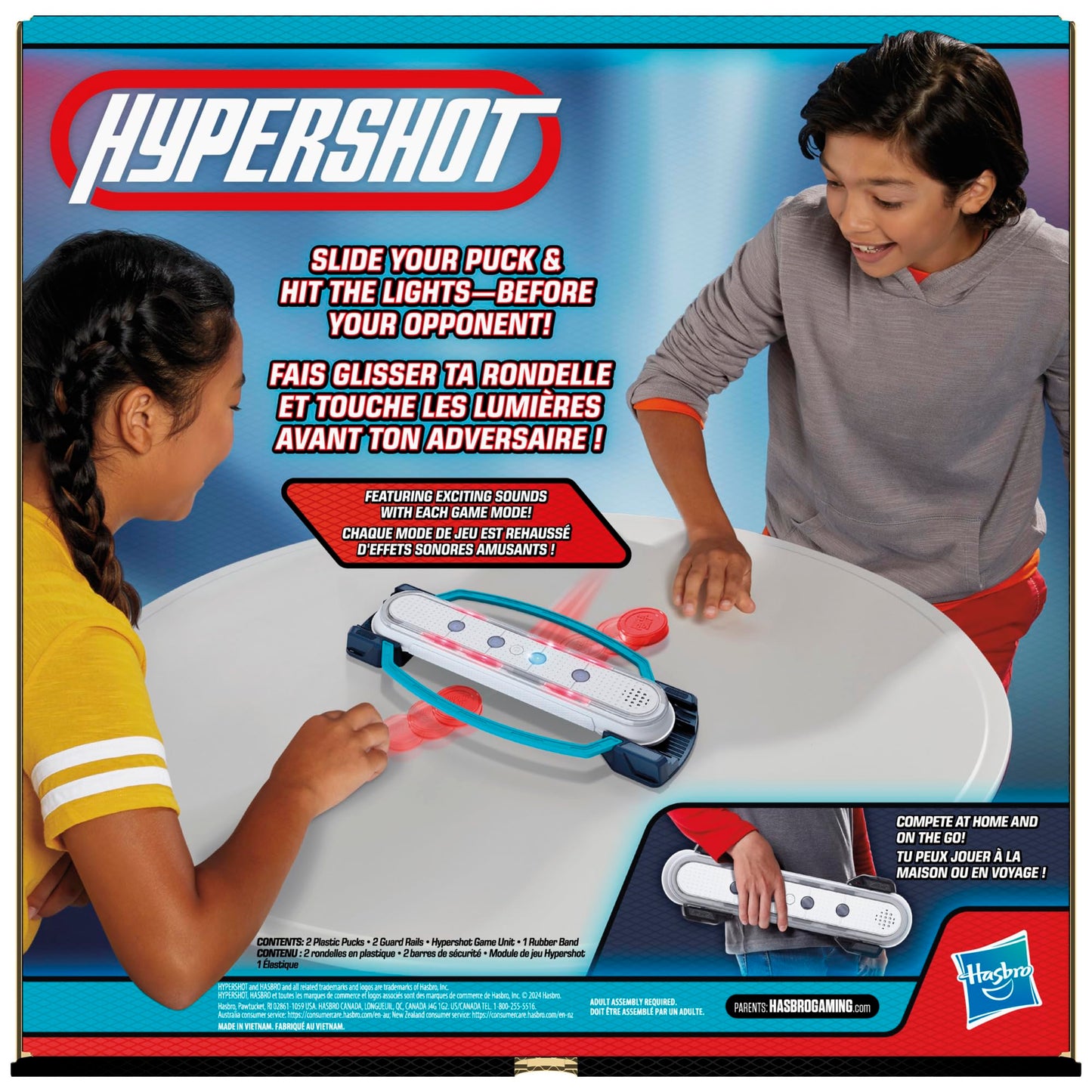 Hypershot Electronic Tabletop Hockey Game | 5 Games in 1 | Music, Lights, and Sounds | Ages 8 and Up | for 1 to 2 Players | Kids Board Games (English & French)