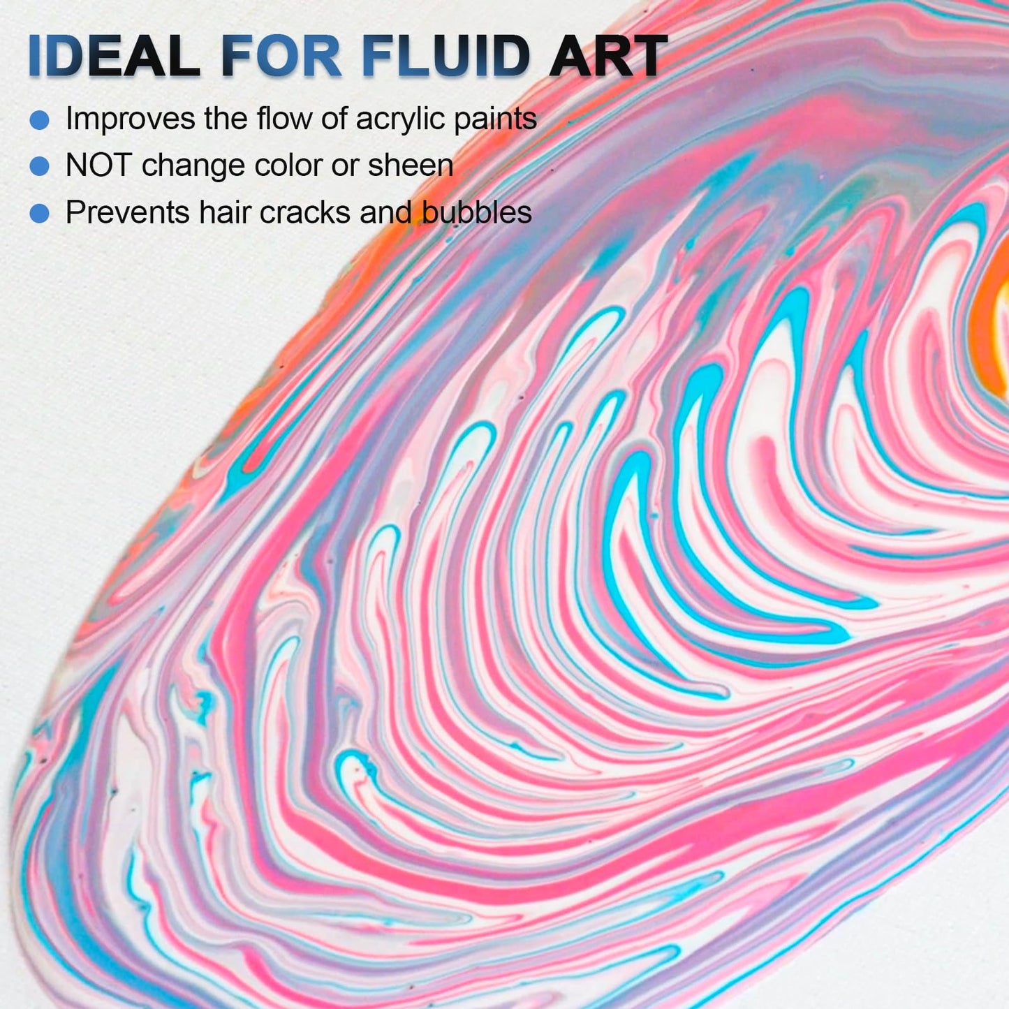 Nicpro Acrylic Pouring Medium 69oz (2040ml), Acrylic Paint Thinner, Acrylics Flow Medium Improve Flow Consistency,Pouring medium for acrylic paint