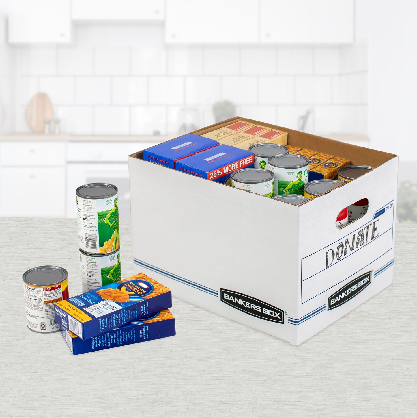 Bankers Box STOR/FILE Storage Boxes, Standard Set-Up, Lift-Off Lid, Letter/Legal, 6 Pack (0071303), white