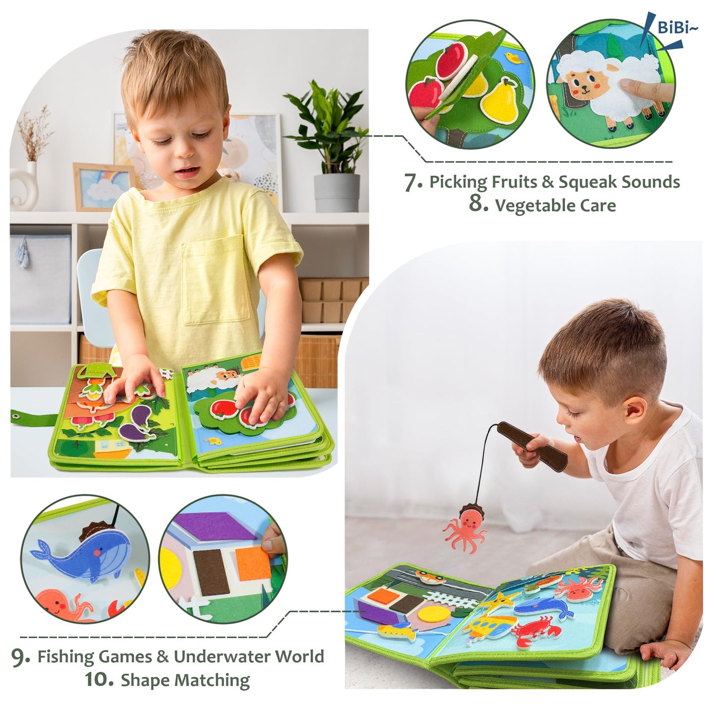MutoToy® Busy Books for Toddlers 1-3, 22 in 1 Montessori Busy Board for 1 2 3 Years Old, Educational Toddler Toys with Life Skills, Matching, Toddlers Travel Toys Ideal Gifts for 1 2 3 Boys Girls