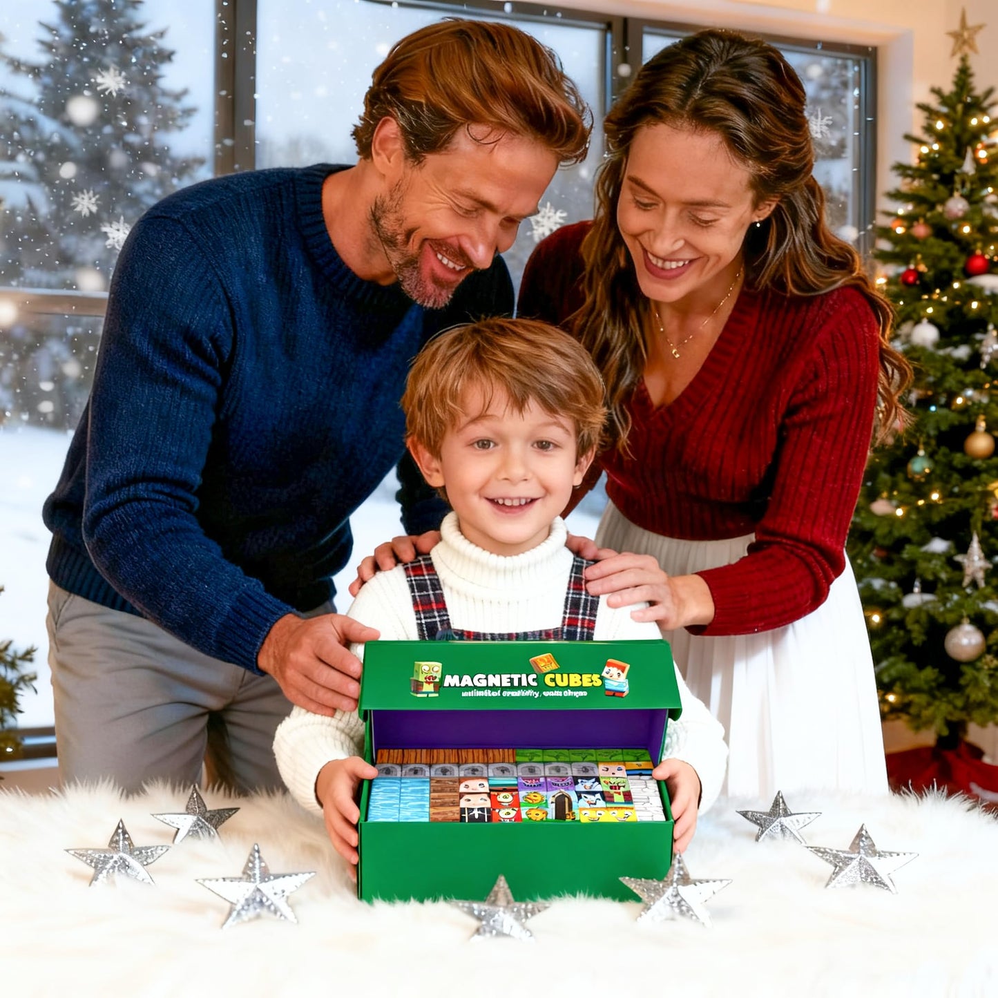 Upgraded Magnetic Blocks, 150Pcs Magnetic Building Blocks for Kids, 1 Inch Stacking Mine Block, Montessori Sensory Constructions Toys for Boys Girls Age 3 4 5 6 7 8 9 10 Christmas Birthday Gifts