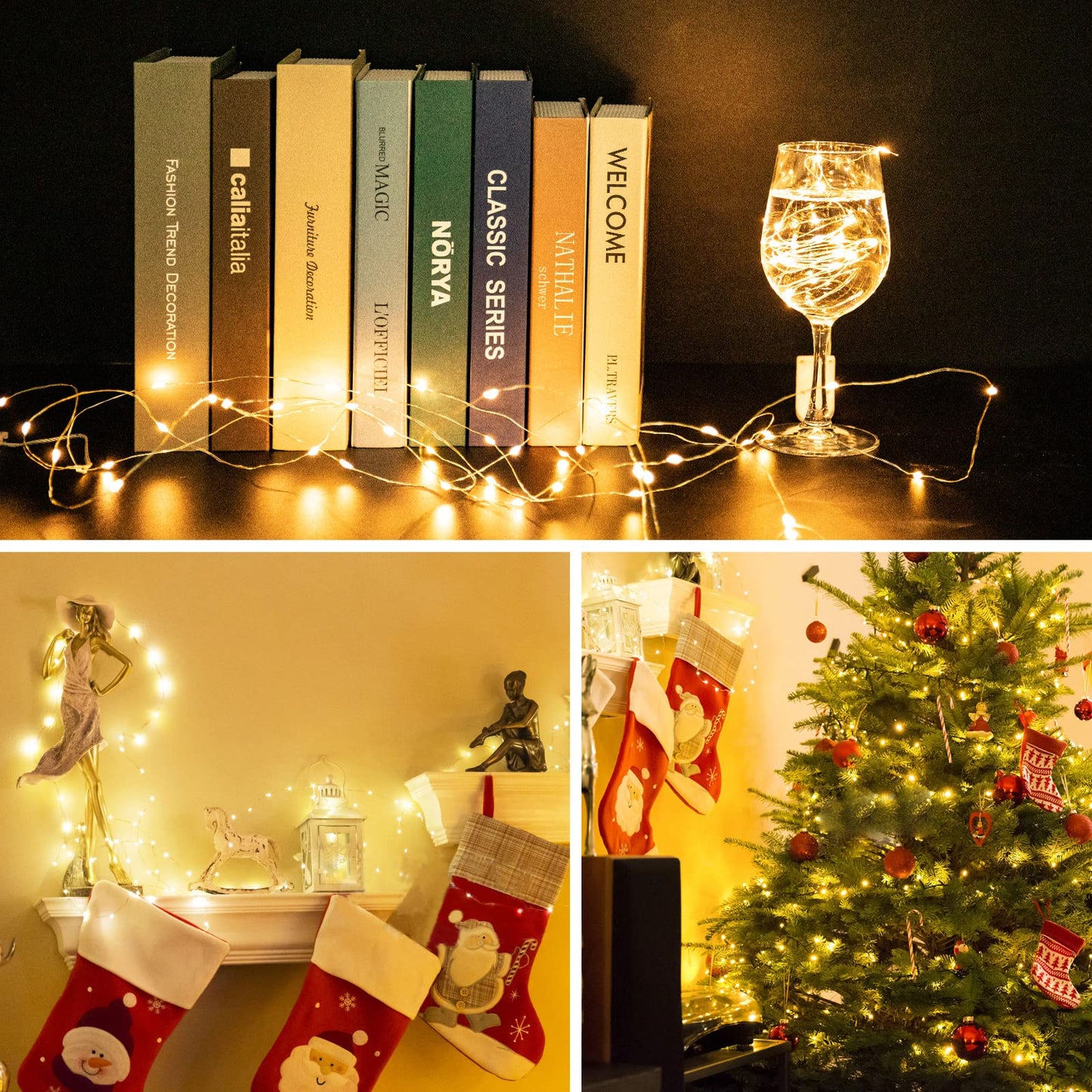 30 Pack Led Fairy Lights Battery Operated - Mini Fairy String Lights 7ft Silver Wire 20 LED Firefly Lights for Mason Jars Bedroom DIY Party Wedding Christmas Decor (Extra 60 PCS Batteries, Warm White)