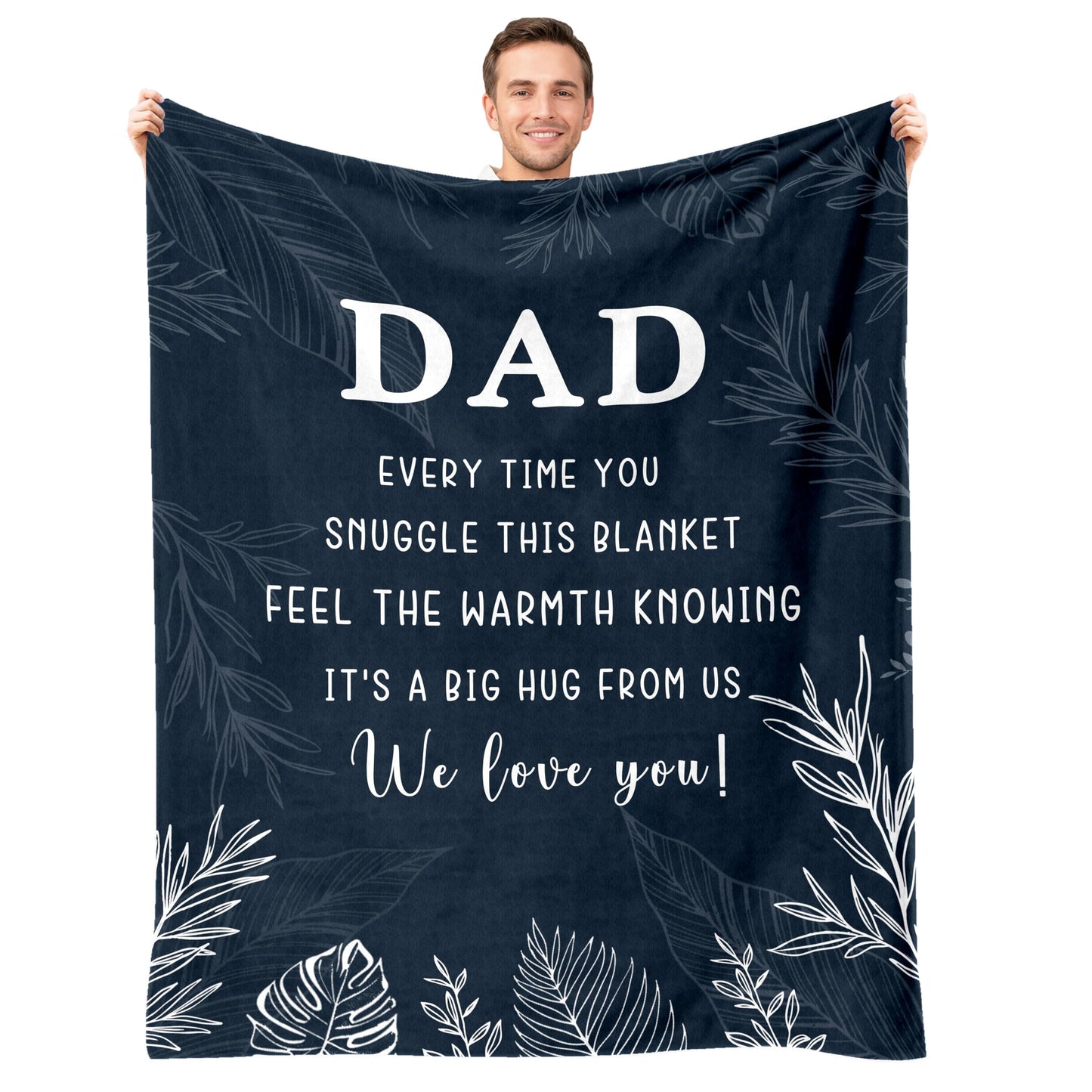 Dad Birthday Gift, Dad Gifts from Daughter Son, Gifts for Dad Blanket for Fathers Day Thanksgiving Christmas 50"X60"